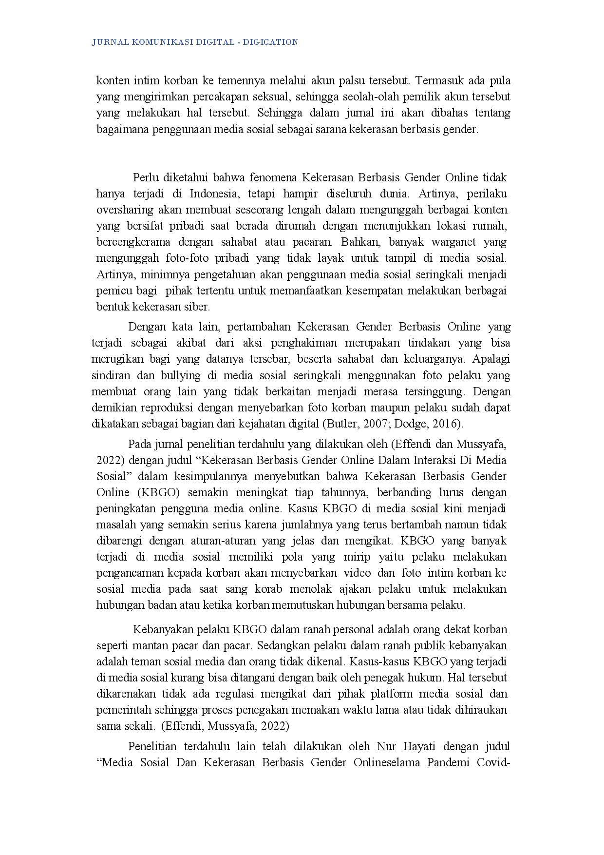 juris Media Sosial Sebagai Ruang Baru Kekerasan Berbasis Gender Online Di Indonesia