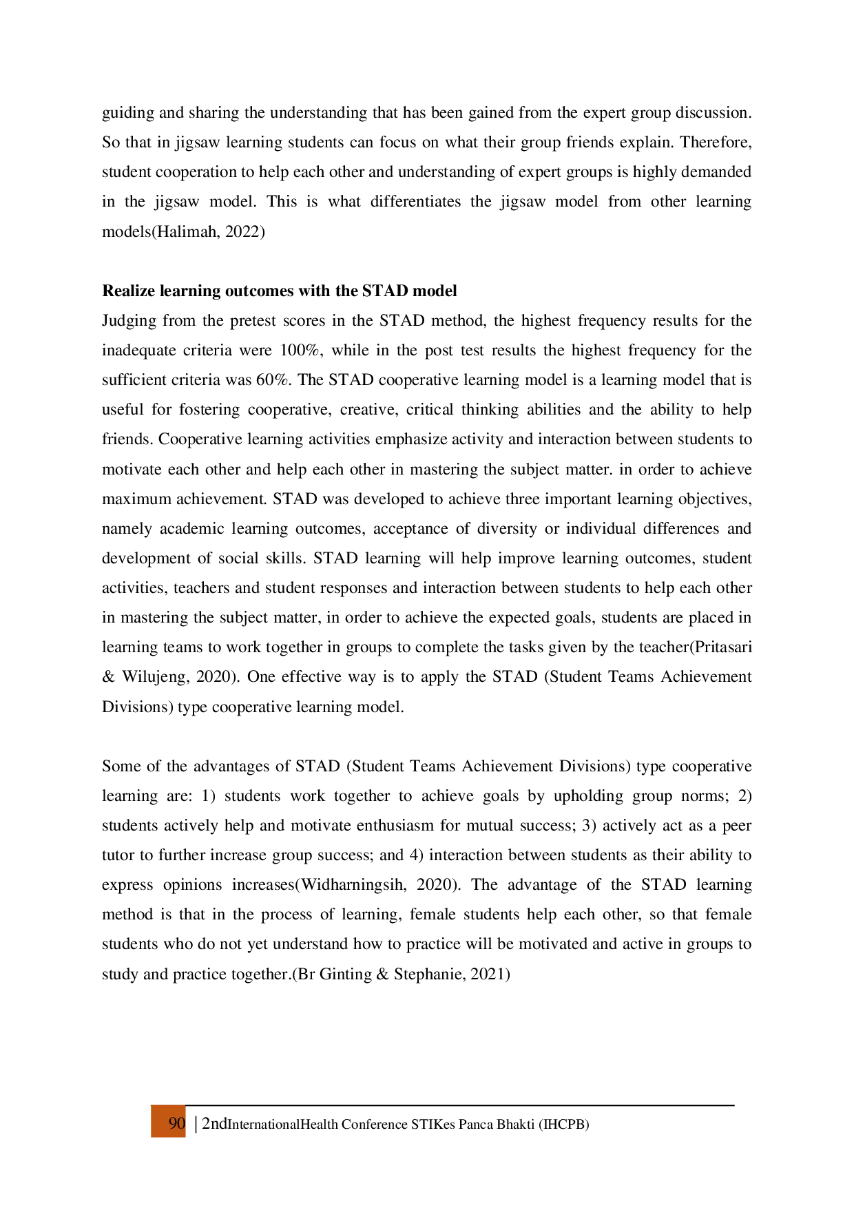 JURIS Differences in the Effectiveness of Sadari Learning with Jigsaw and STAD Models on Practical Accuracy