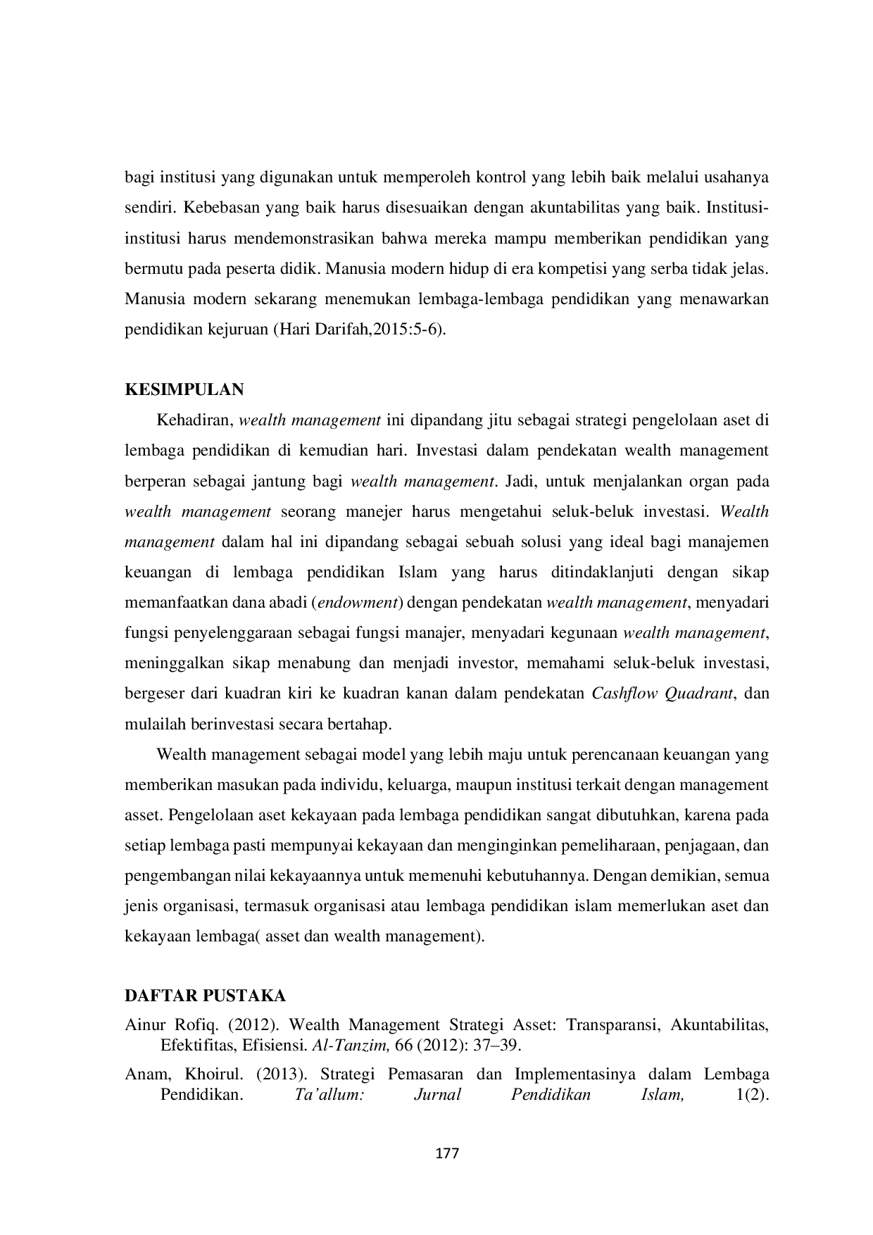 JURIS Wealth Management Sebagai Strategi Pengelolaan Aset Lembaga Pendidikan Islam