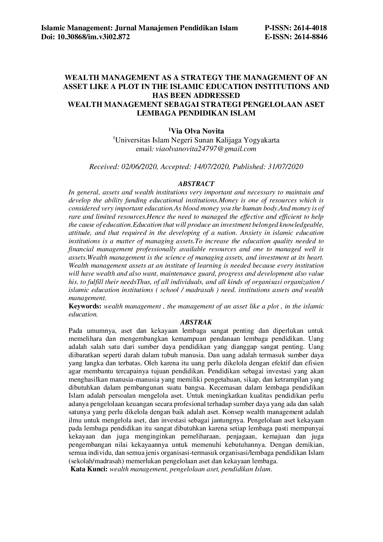 JURIS Wealth Management Sebagai Strategi Pengelolaan Aset Lembaga Pendidikan Islam