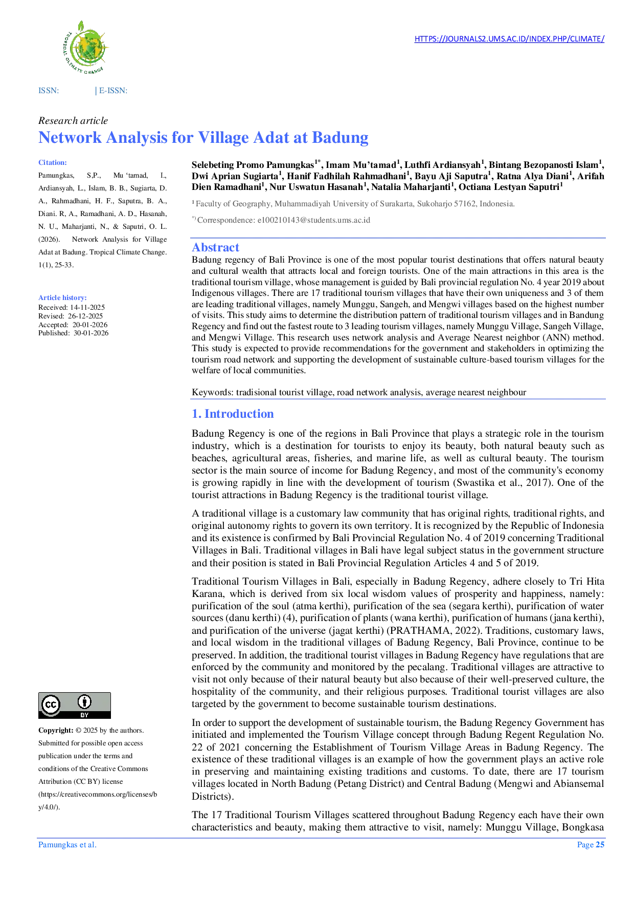 JURIS Network Analysis for Village Adat at Badung