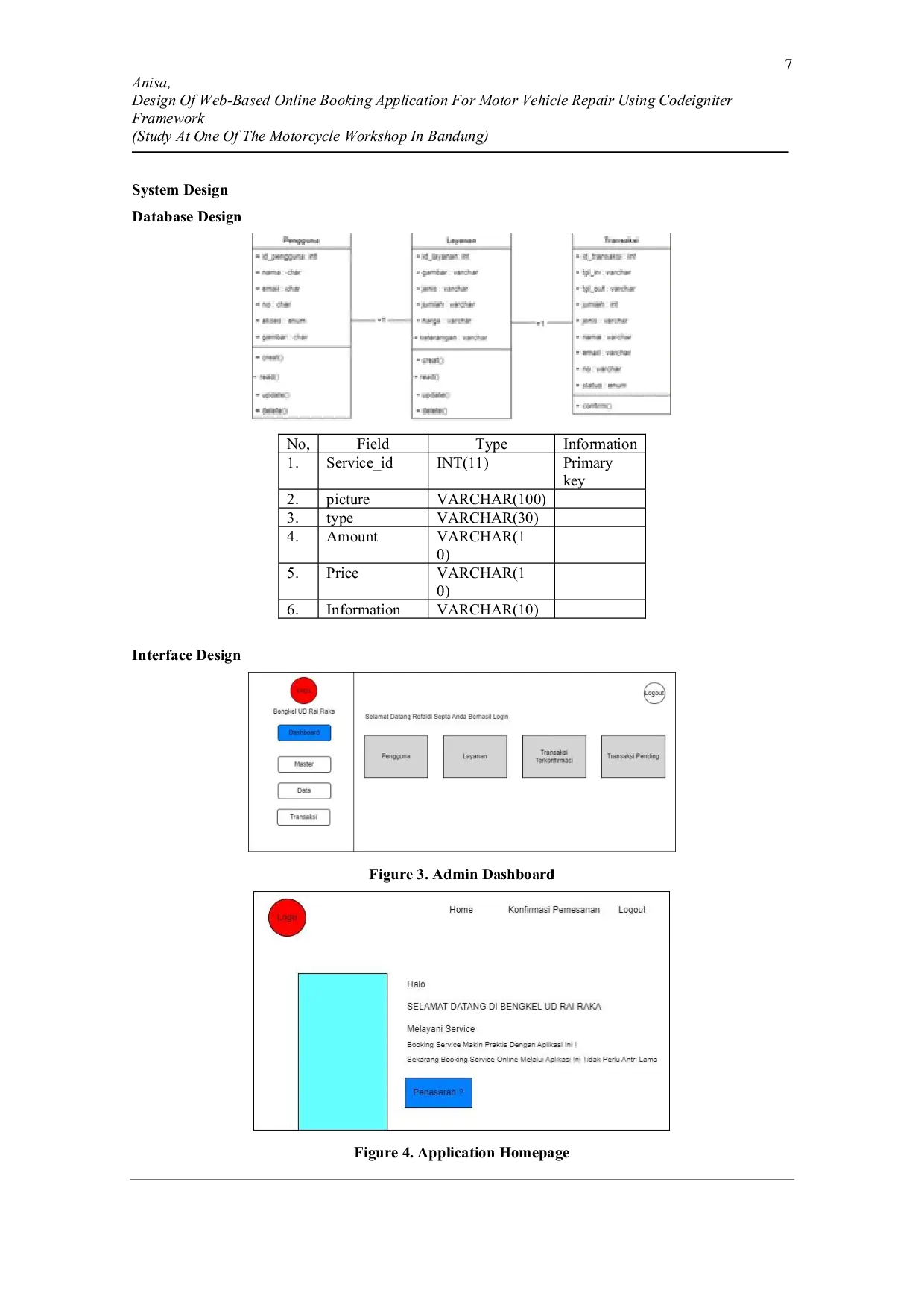 JURIS Desain Aplikasi Pemesanan Online Berbasis Web Untuk Perbaikan Kendaraan Bermotor Menggunakan Framework Codeigniter Studi Di Salah Satu Bengkel Motor Di Bandung