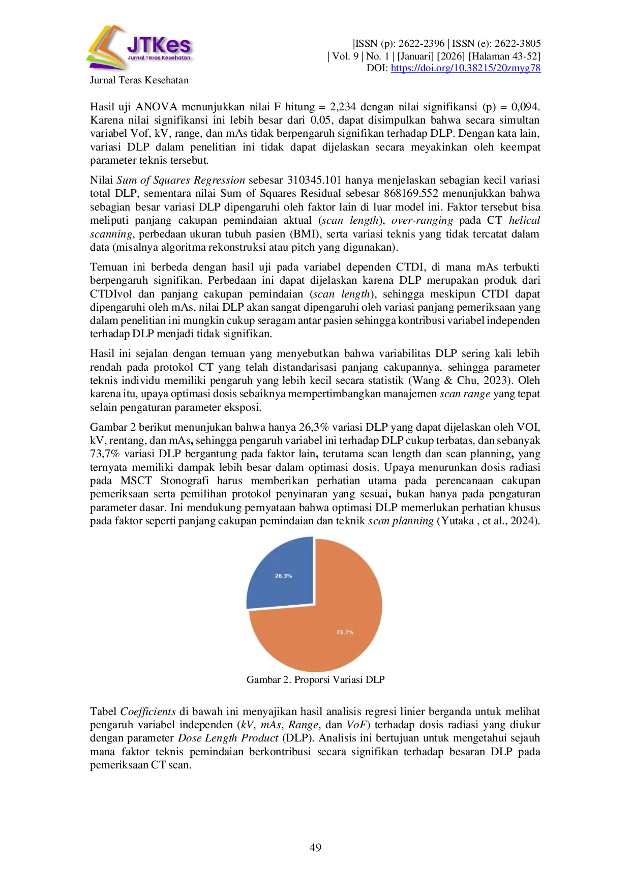 JURIS Evaluasi Dosis Paparan Radiasi Pada Pemeriksaan MSCT Stonografi Kasus Urolithiasis Di Rumah Sakit Umum Pusat Dr Hasan Sadikin Bandung