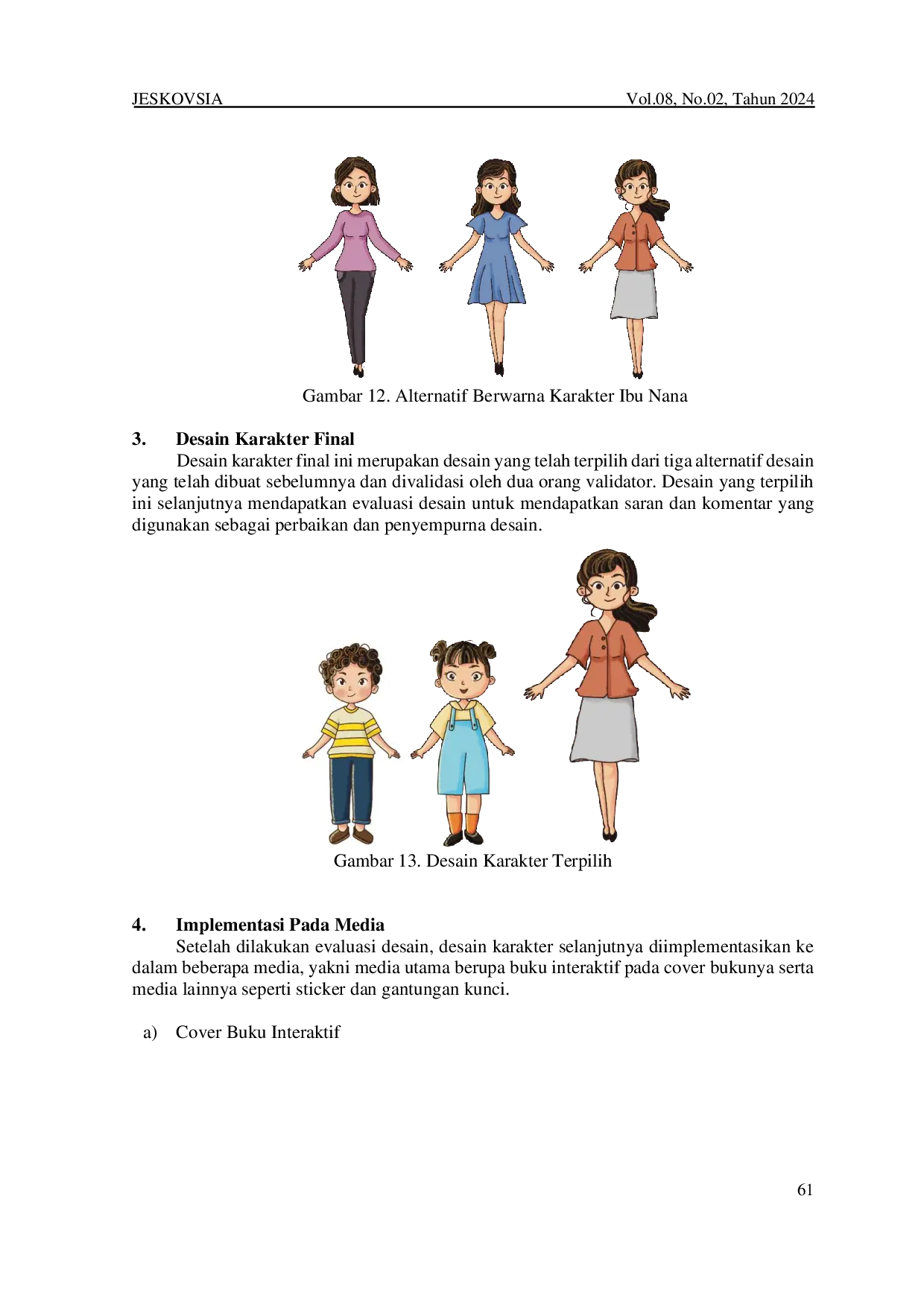 JURIS Designing Characters for an Interactive Book Introduction to Financial Literacy for Early Childhood Children