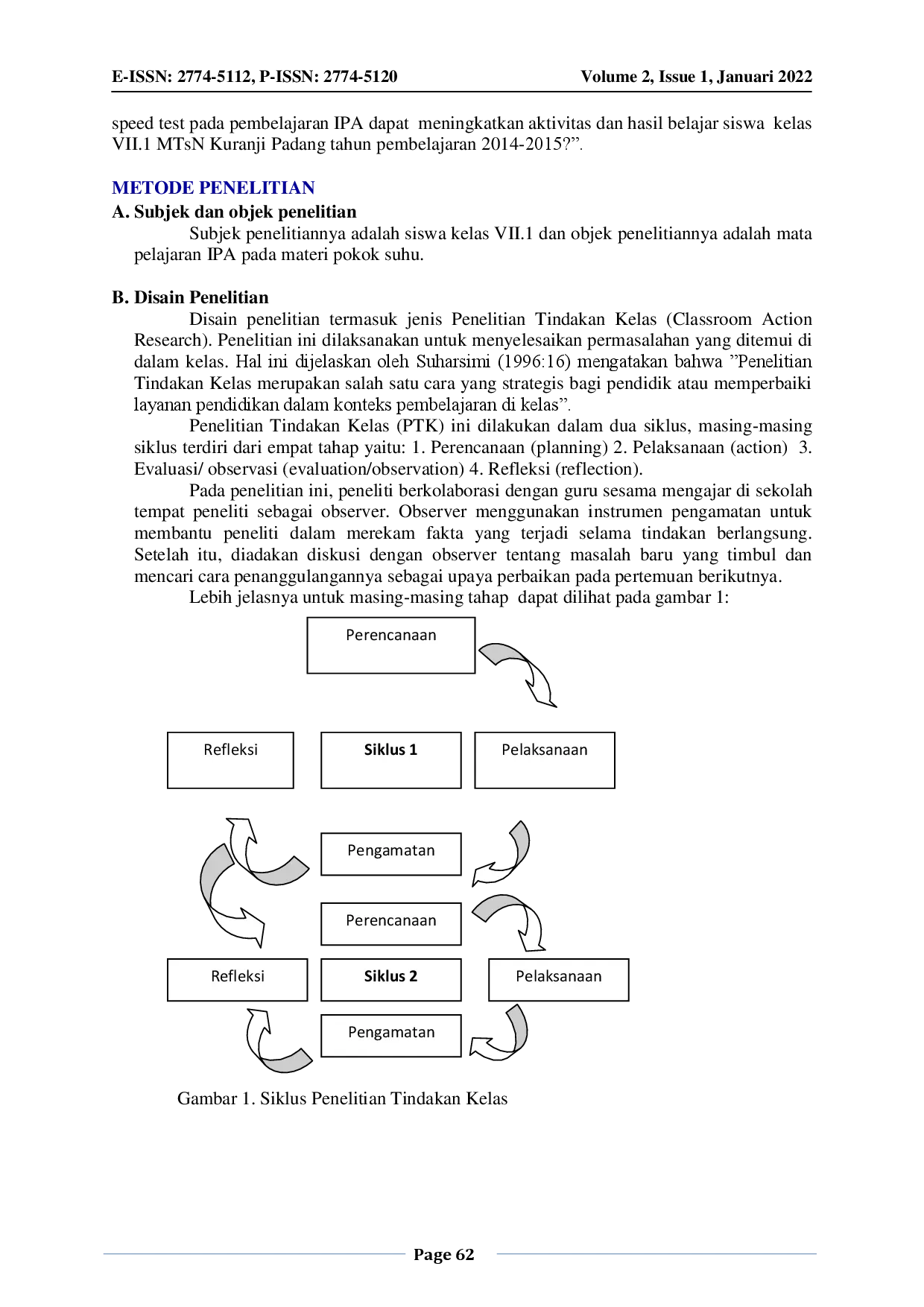 JURIS Peningkatan Aktivitas Belajar Peserta Didik Melalui Diskusi Kelompok Diikuti Speed Test Pada Pembelajaran Ipa Kelas Vii 1 Di Mtsn Kuranji Padang Tahun Pembelajaran 2014 2015