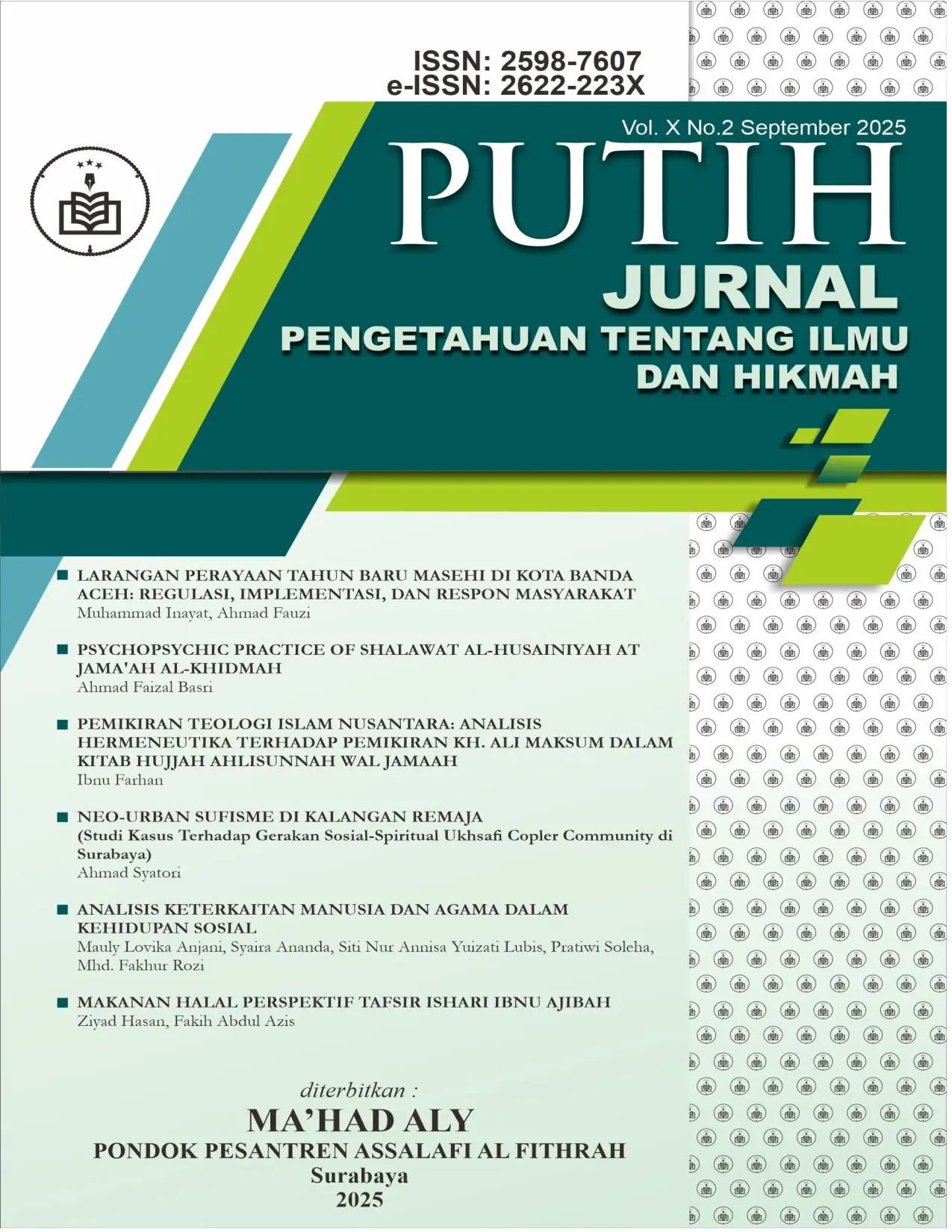 JURIS Pemikiran Teologi Islam Nusantara Analisis Hermeneutika Terhadap Pemikiran Kh Ali Maksum Dalam Kitab Hujjah Ahlisunnah Wal Jamaah