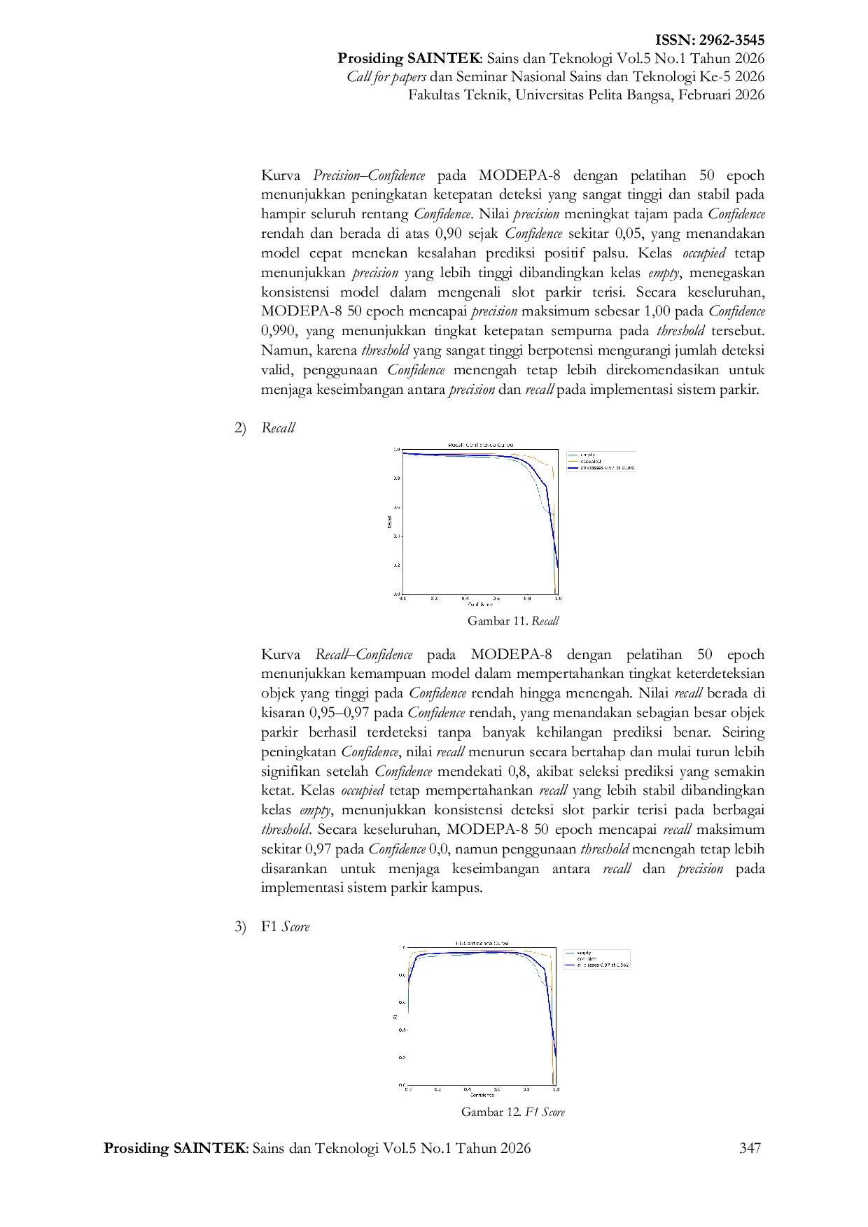 JURIS Model MODEPA 8 Model Deteksi Parkir UNSIKA Menggunakan YOLOv8 dengan Perbandingan Epoch 30 dan 50