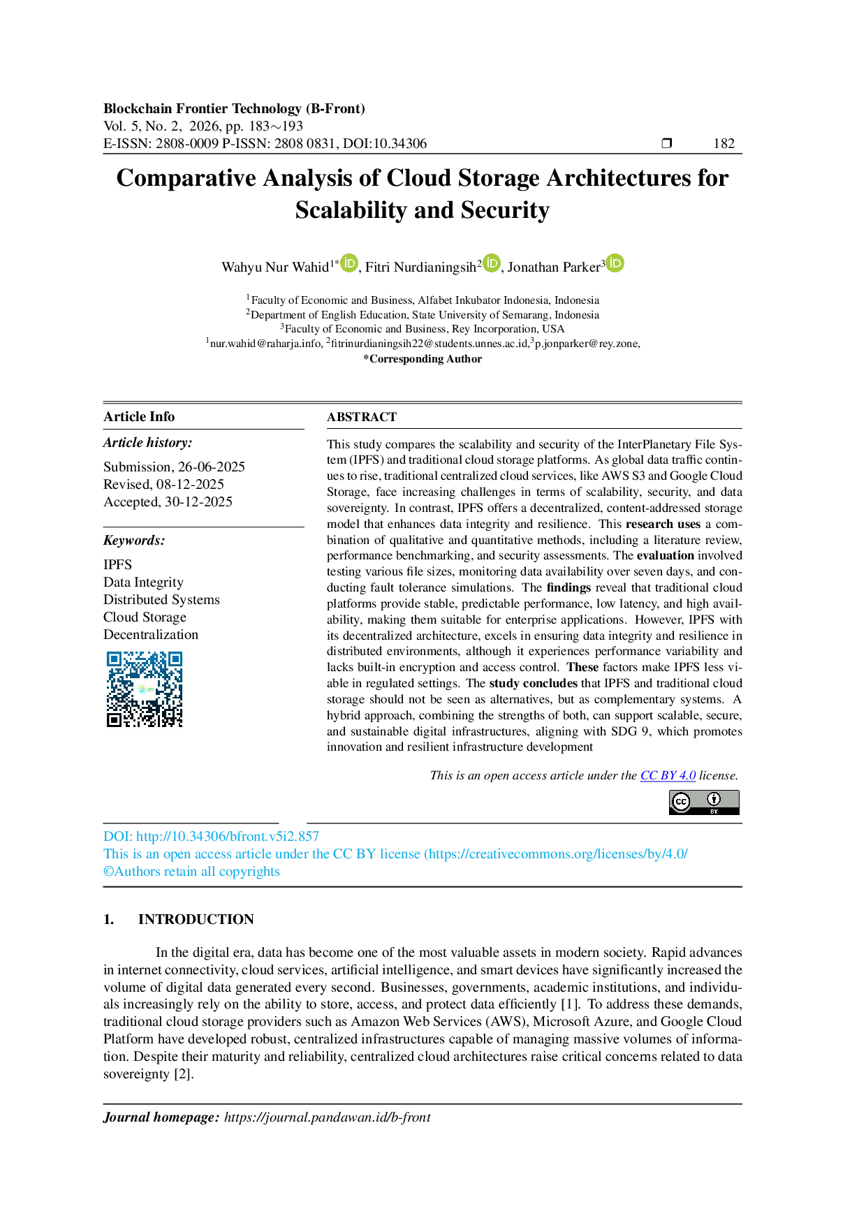JURIS Comparative Analysis of Cloud Storage Architectures for Scalability and Security