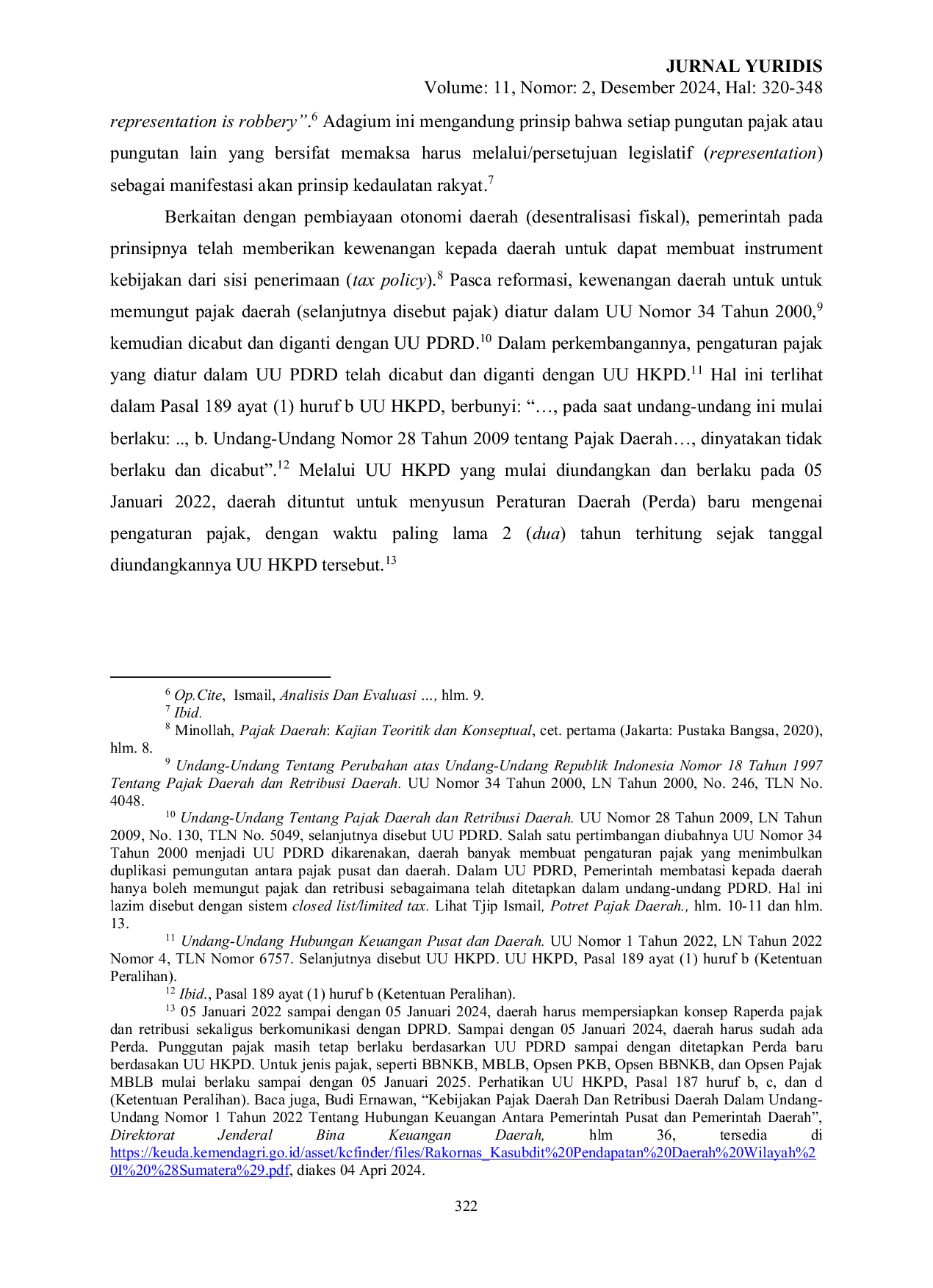 JURIS Implikasi Undang Undang Hubungan Keuangan Pusat dan Daerah Terhadap Pengaturan Pajak dan Pendapatan Asli Daerah