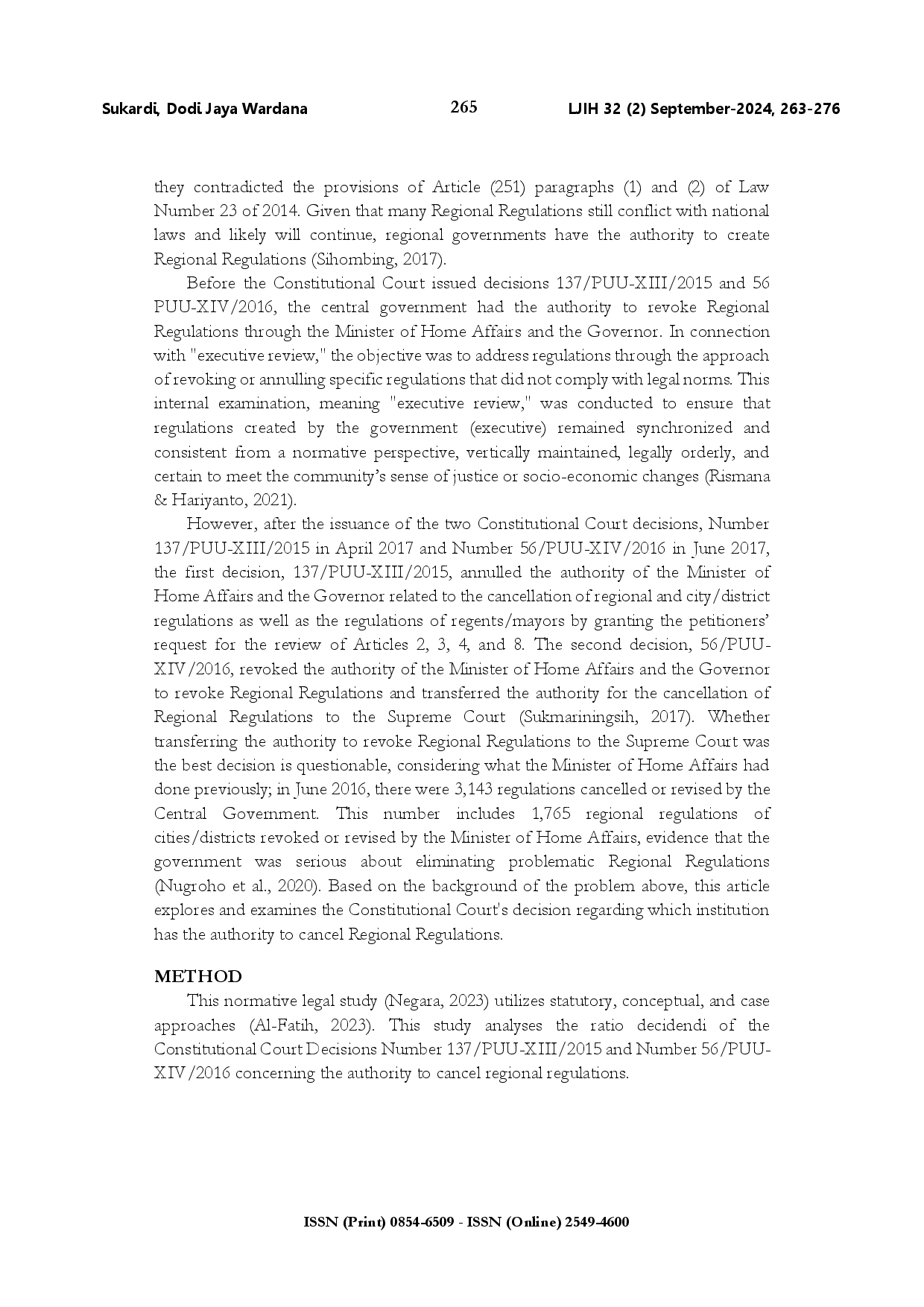 juris Does the Government have the authority to annul Regional Regulations