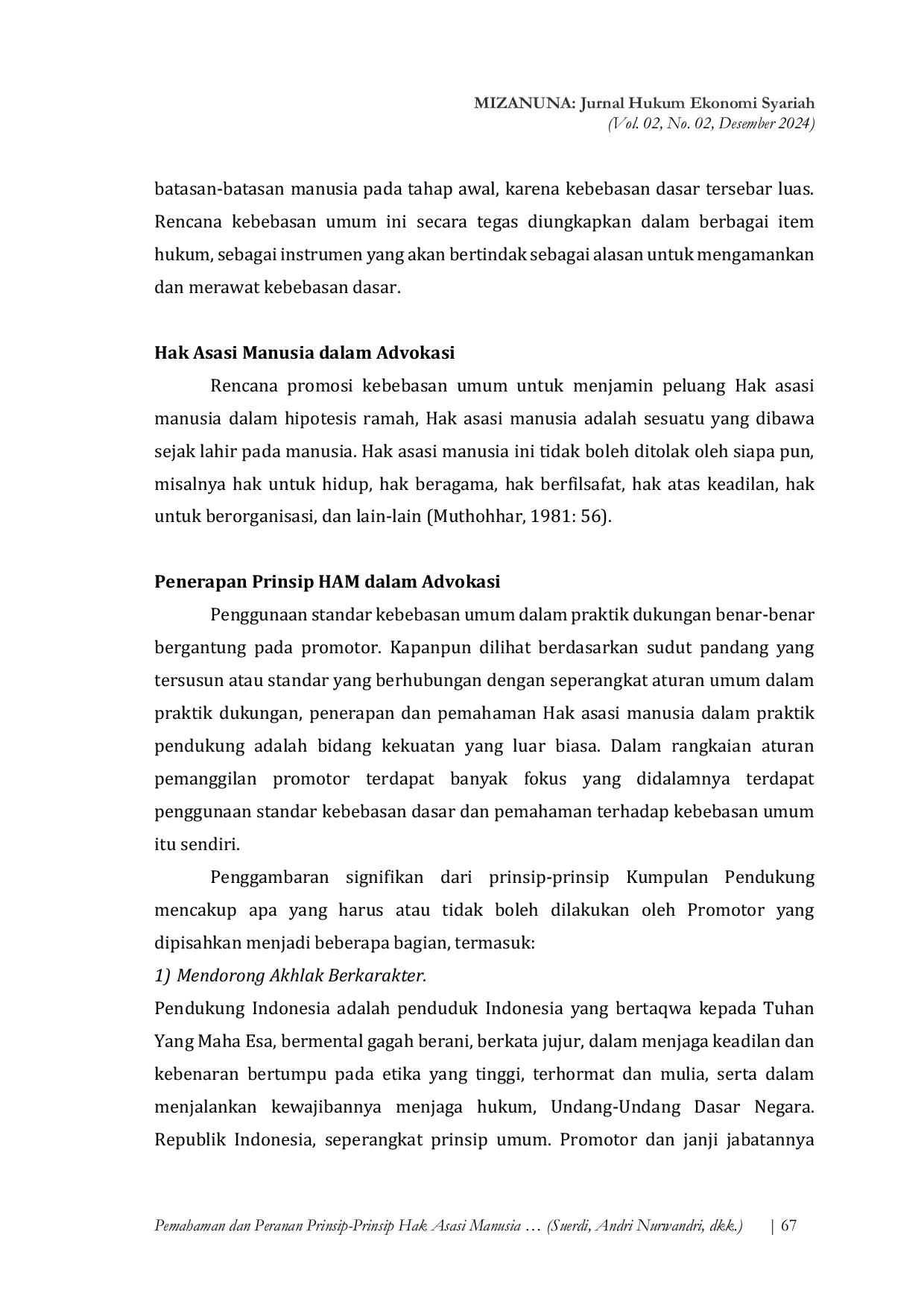 JURIS Pemahaman dan Peranan Prinsip Prinsip Hak Asasi Manusia dalam Praktik Advokat