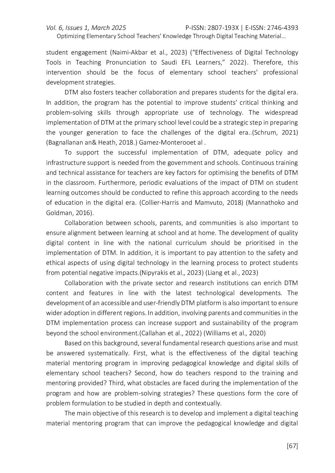 JURIS Optimizing Elementary School Teachers Knowledge Through Digital Teaching Material Assistance