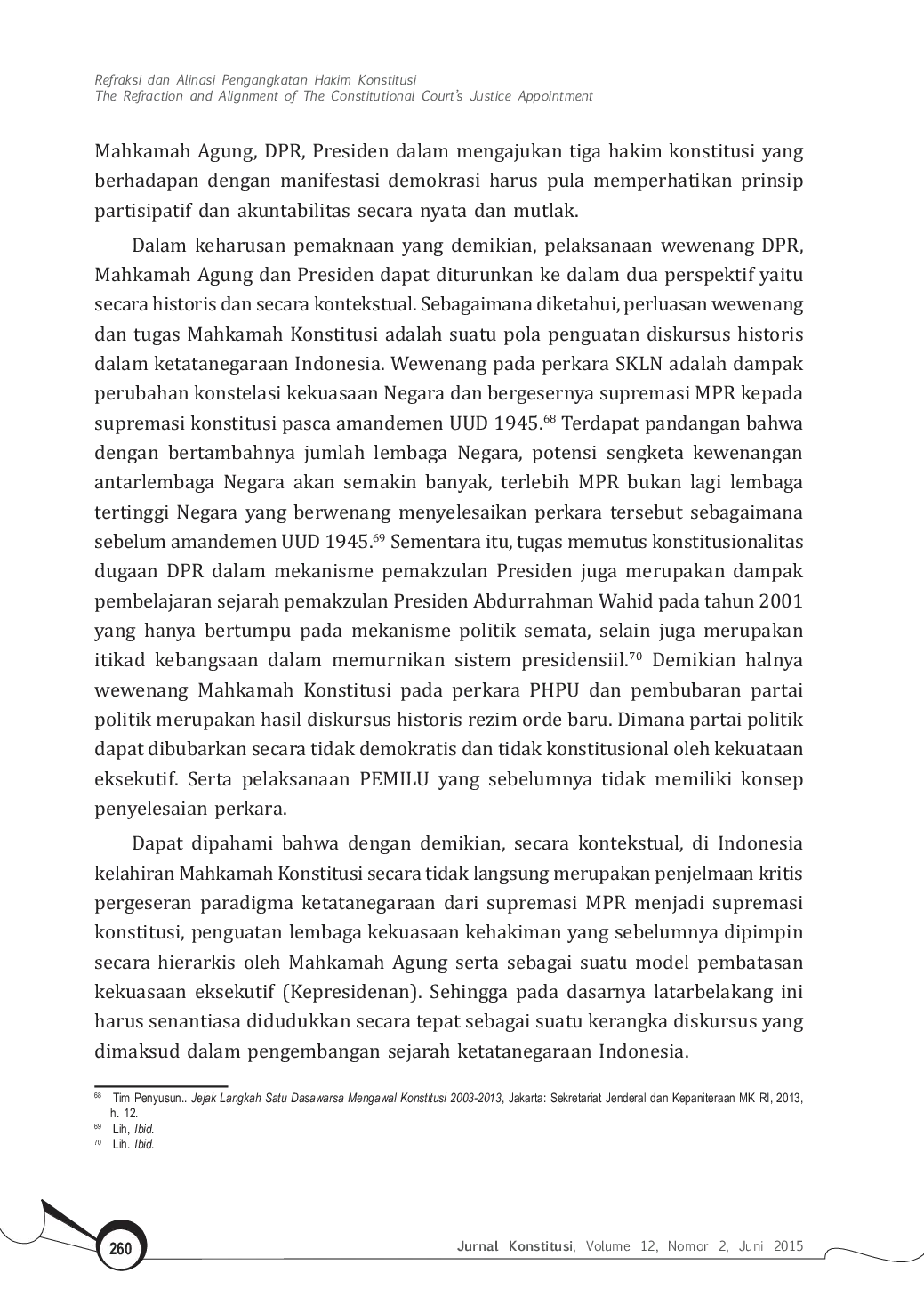 JURIS Refraksi dan Alinasi Pengangkatan Hakim Konstitusi