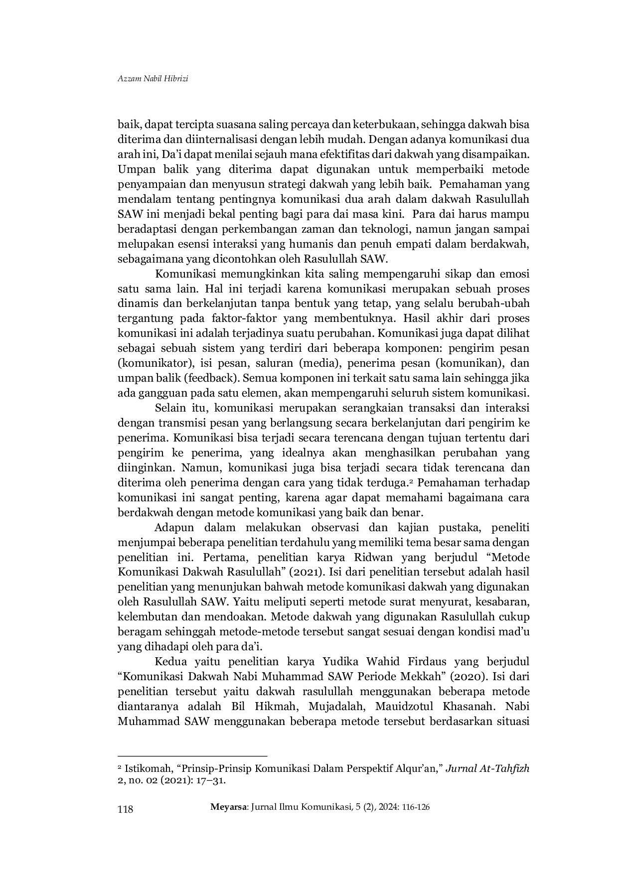 JURIS Unsur Unsur Komunikasi dalam Dakwah Rasulullah SAW dan Implementasi Strategi Dakwah Rasulullah di Era Digital