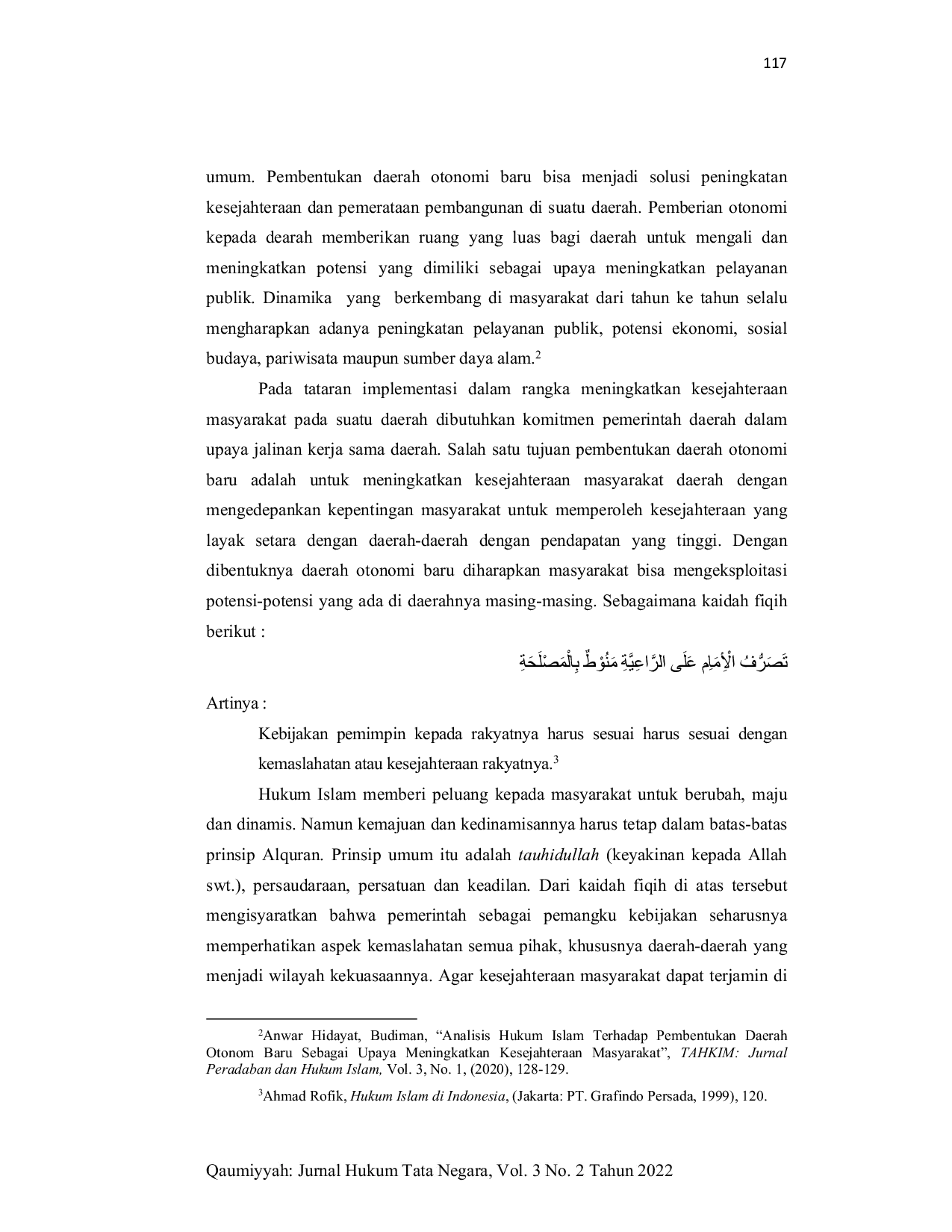 JURIS Tinjauan Siyasah Syar Iyyah Terhadap Dampak Penerapan Otonomi Daerah Pada Sistem Pemerintahan Desa