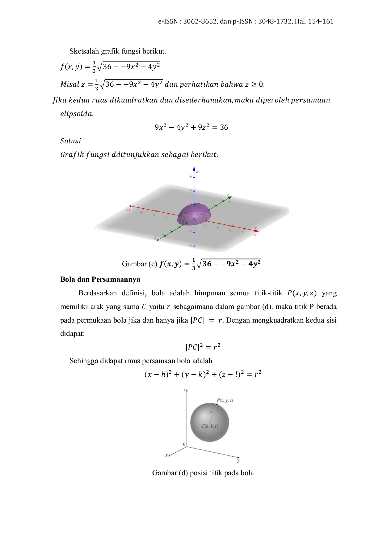 JURIS Visualisasi Interaktif Permukaan dalam Ruang Tiga Dimensi Analisis Geometris dengan GeoGebra