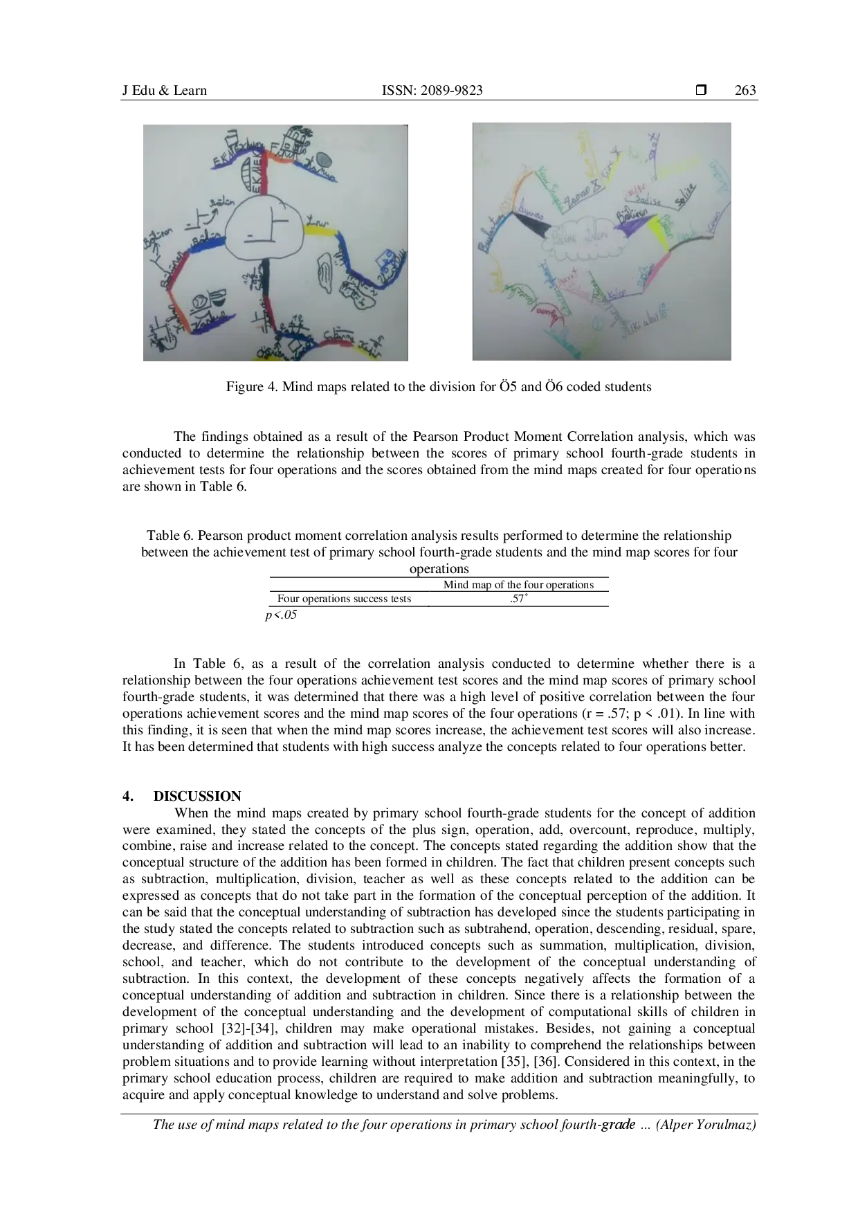 juris The use of mind maps related to the four operations in primary school fourth grade students as an evaluation tool