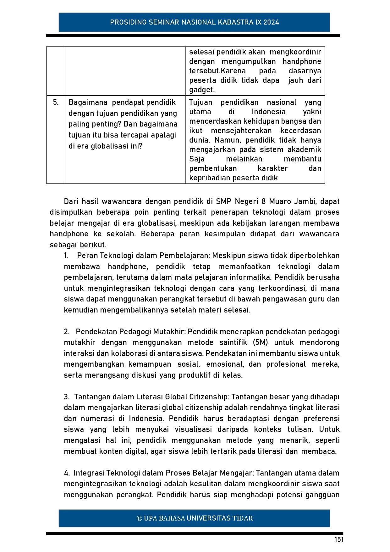 juris Pembelajaran Teknologi untuk Meningkatkan Literasi Multikultural dalam Pembelajaran Interaktif Ruang Lingkup SMP Negeri 8 Muaro Jambi