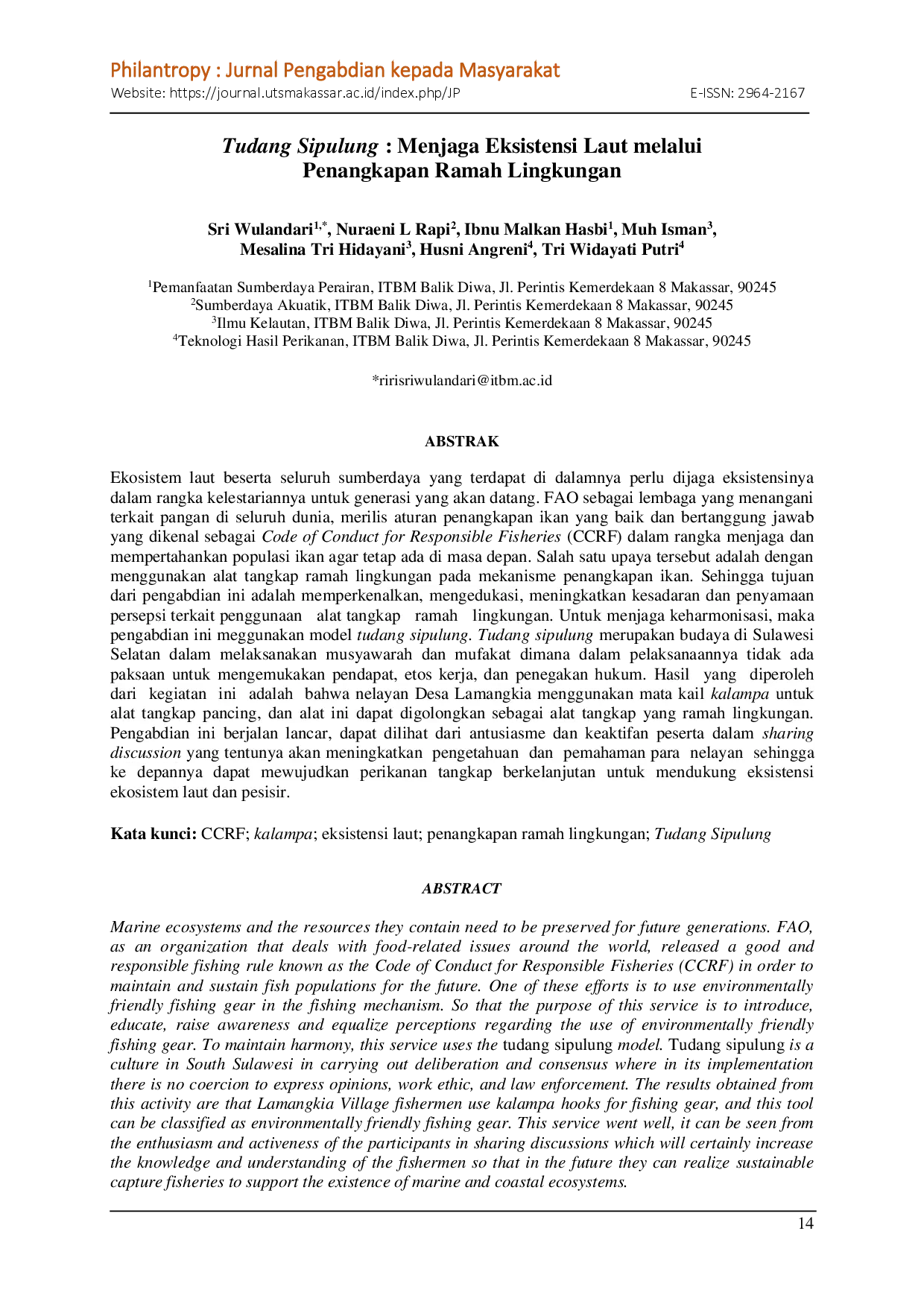 juris Tudang Sipulung Menjaga Eksistensi Laut melalui Penangkapan Ramah Lingkungan