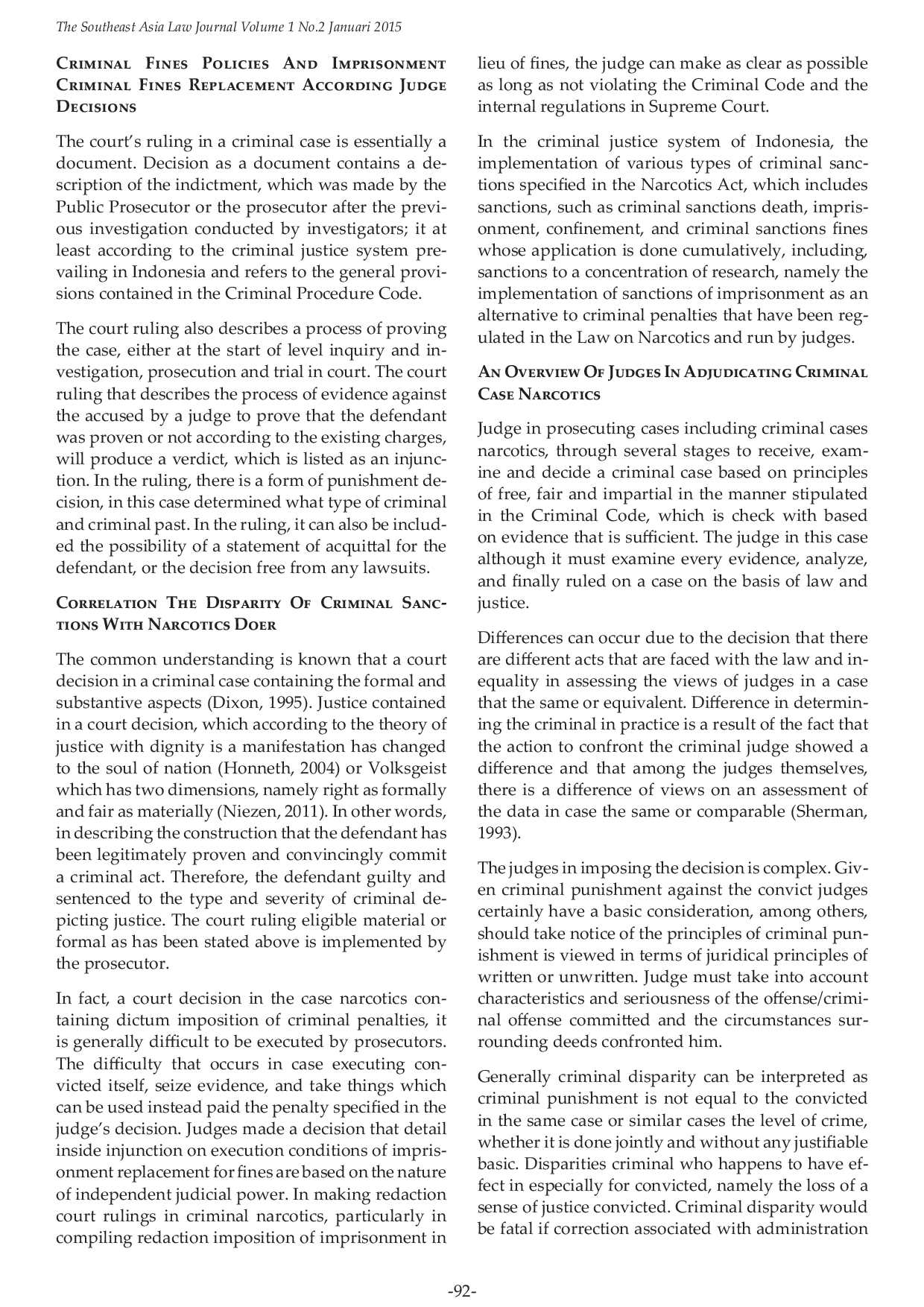 JURIS Policy Criminal Fines and Imprisonment Substitute Fines