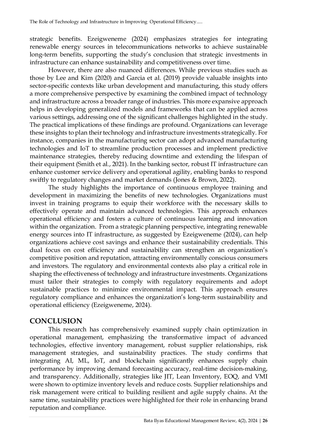 JURIS The Role of Technology and Infrastructure in Improving Operational Efficiency