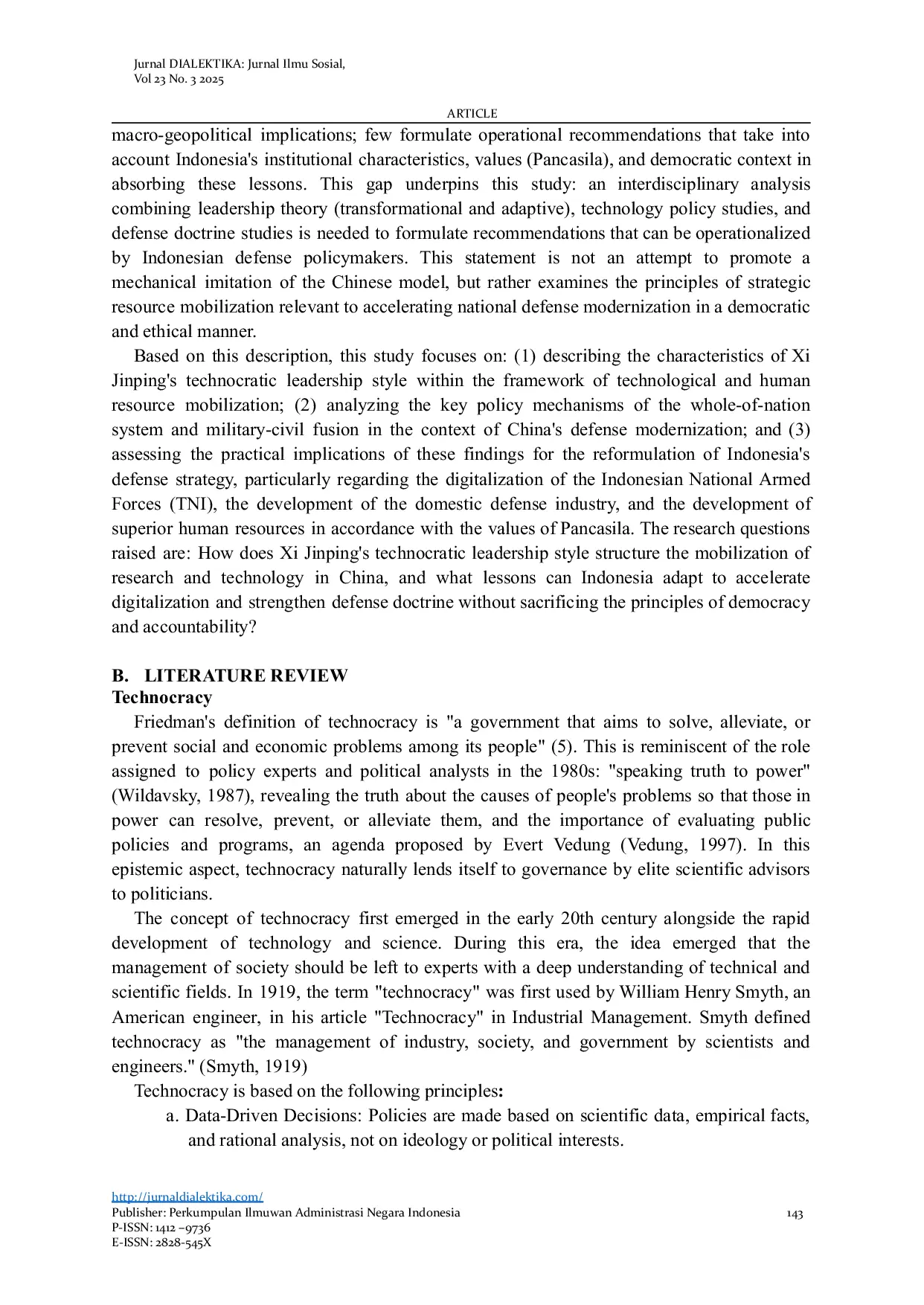 JURIS Xi Jinping s Technocratic Leadership And China s National Resource Mobilization Implications for The Tni s Defense Strategy and Digitalization