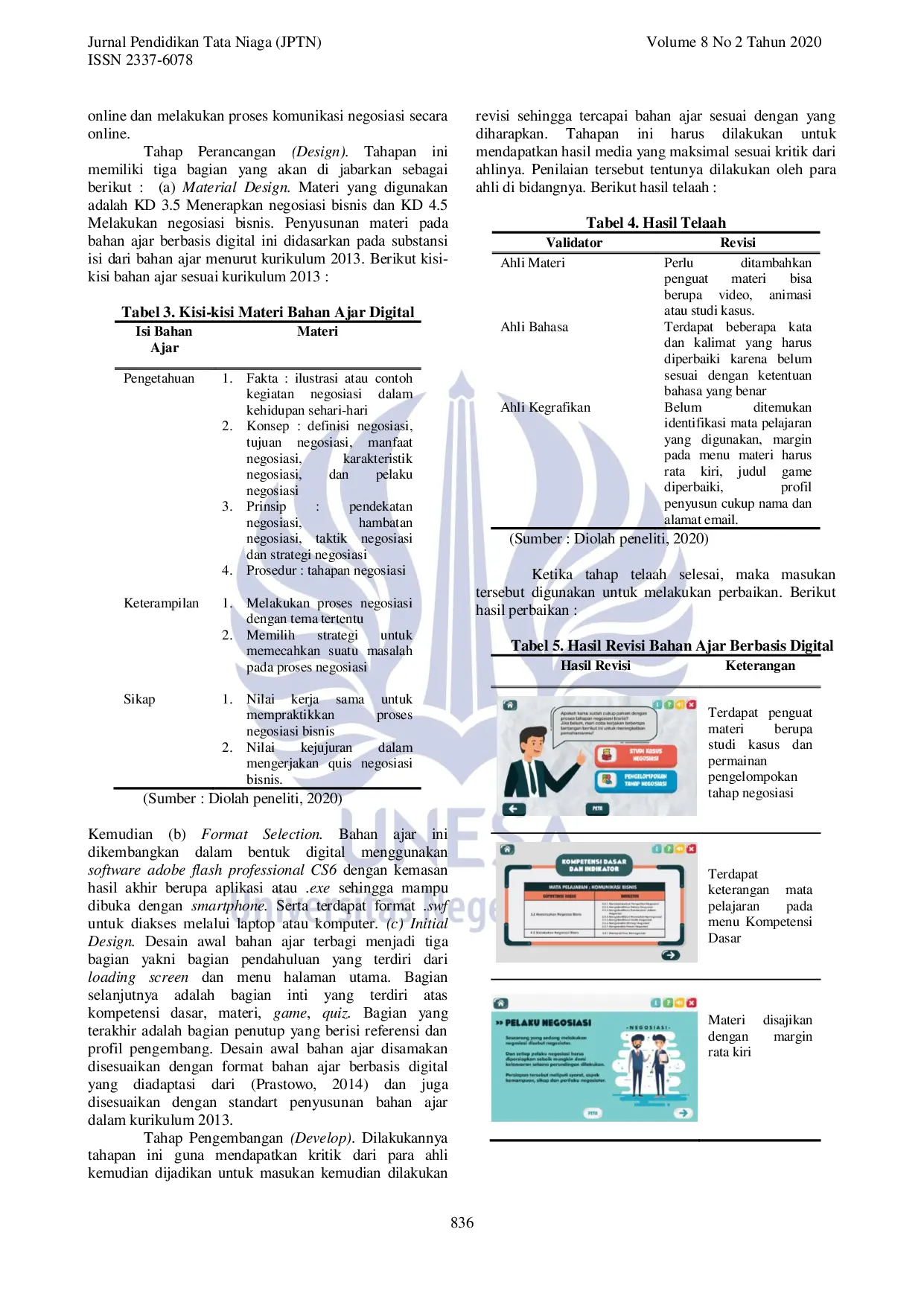 JURIS Pengembangan Bahan Ajar Business Negotiation Berbasis Digital Pada Mata Pelajaran Komunikasi Bisnis Kelas X Bdp Smk Negeri 4 Surabaya