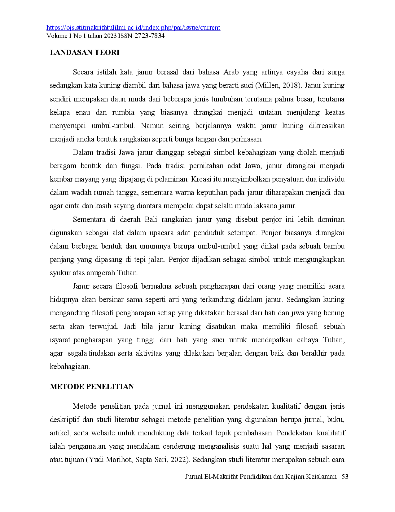 juris Budaya Janur Kuning Dalam Pernikahan di Indonesia dalam Konteks Makna Kehidupan