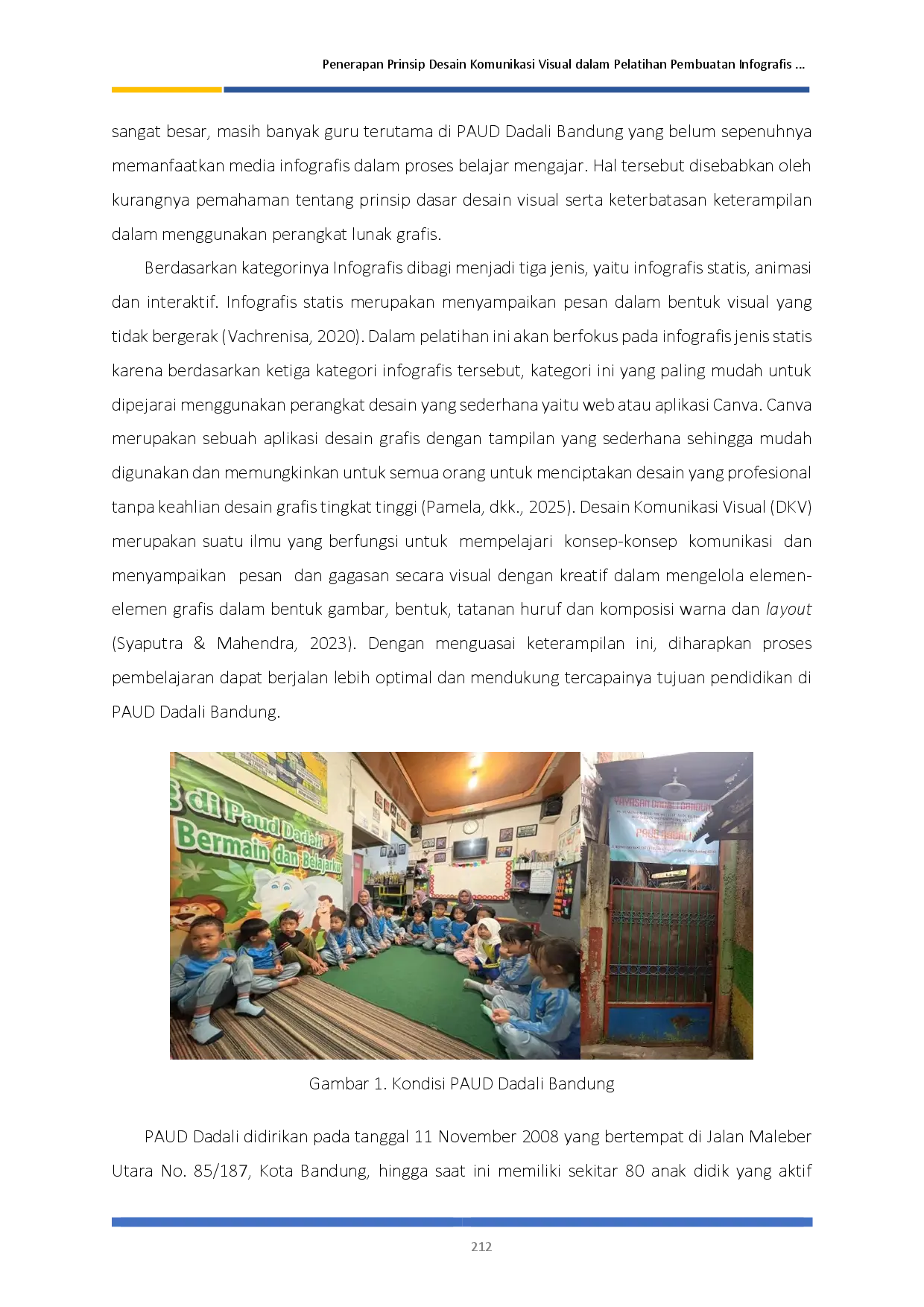 juris Penerapan Prinsip Desain Komunikasi Visual dalam Pelatihan Pembuatan Infografis dengan Canva bagi Guru PAUD Dadali