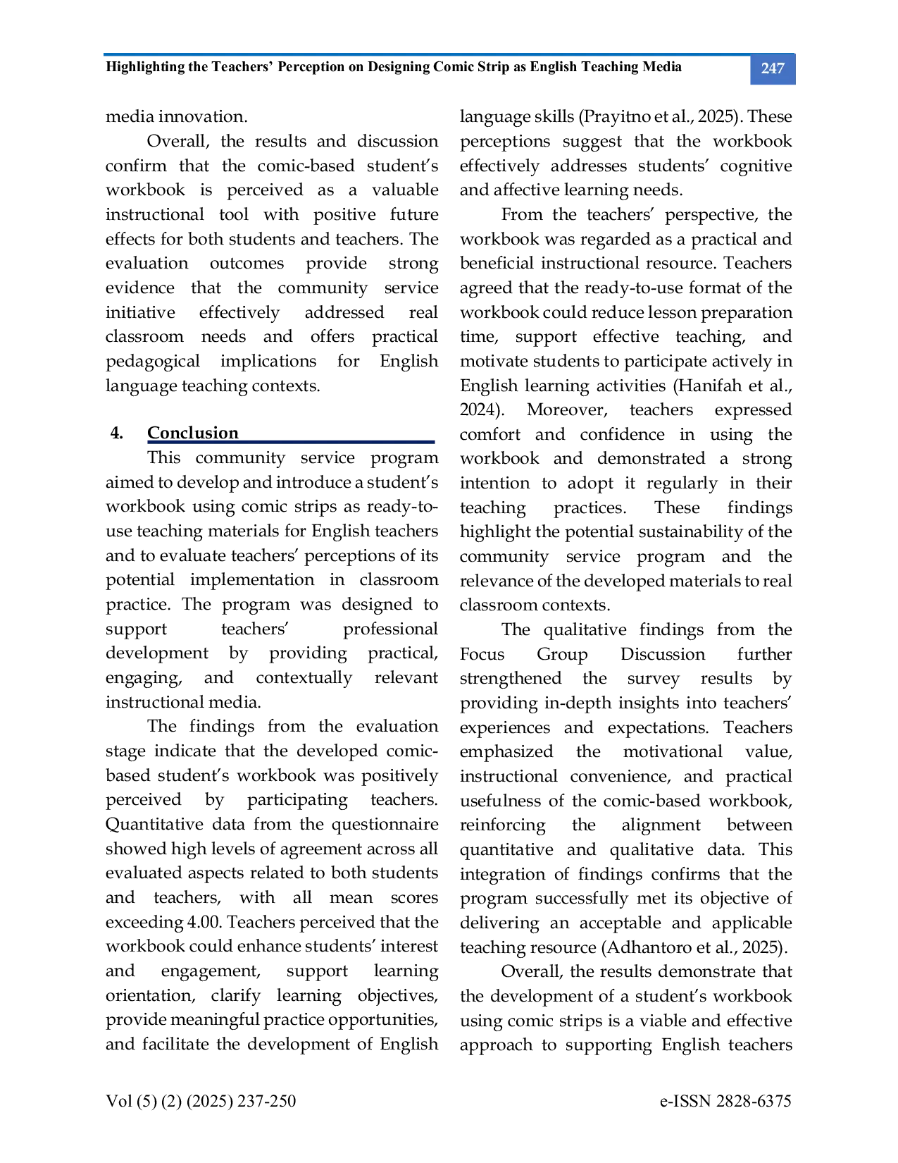 JURIS Highlighting the Teachers Perception on Designing Comic Strip as English Teaching Media
