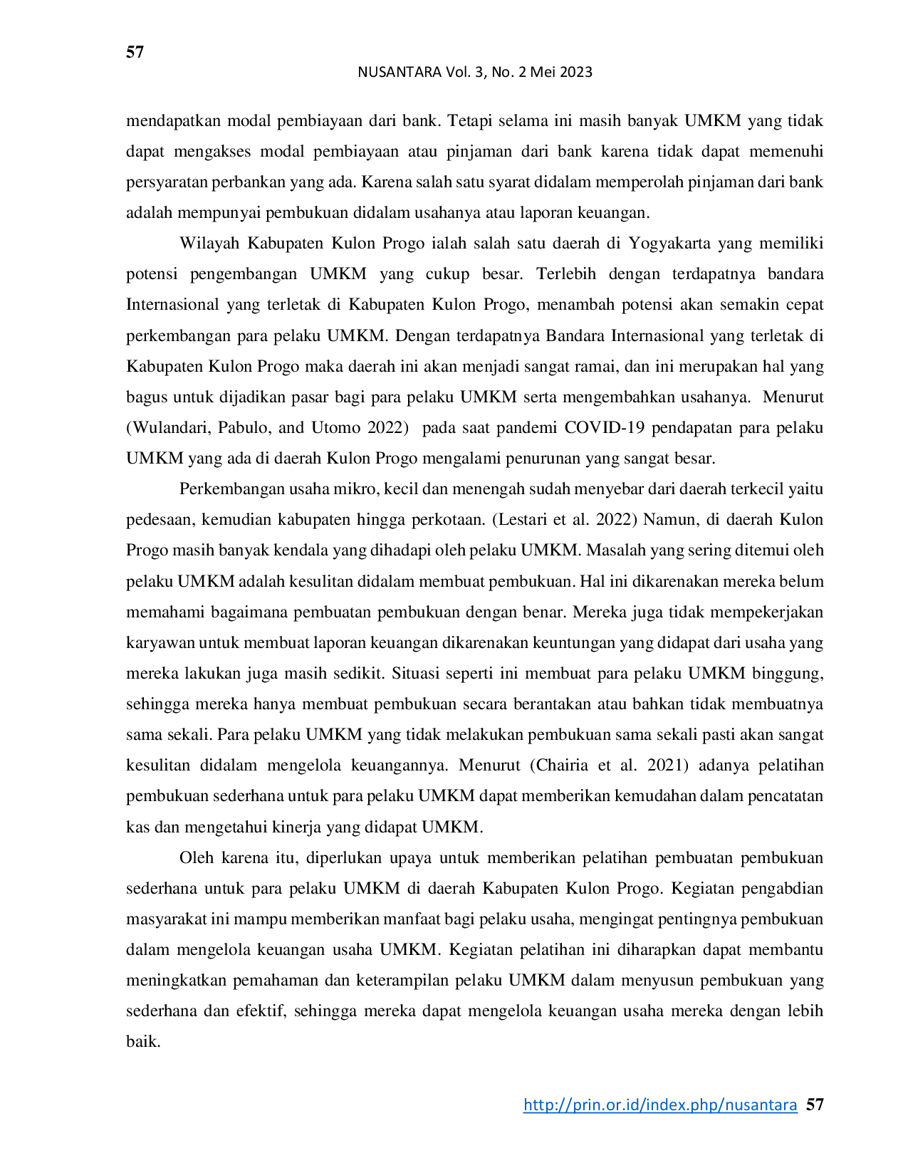 JURIS Pelatihan Pembukuan Sederhana Bagi Pelaku UMKM di Kabupaten Kulon Progo