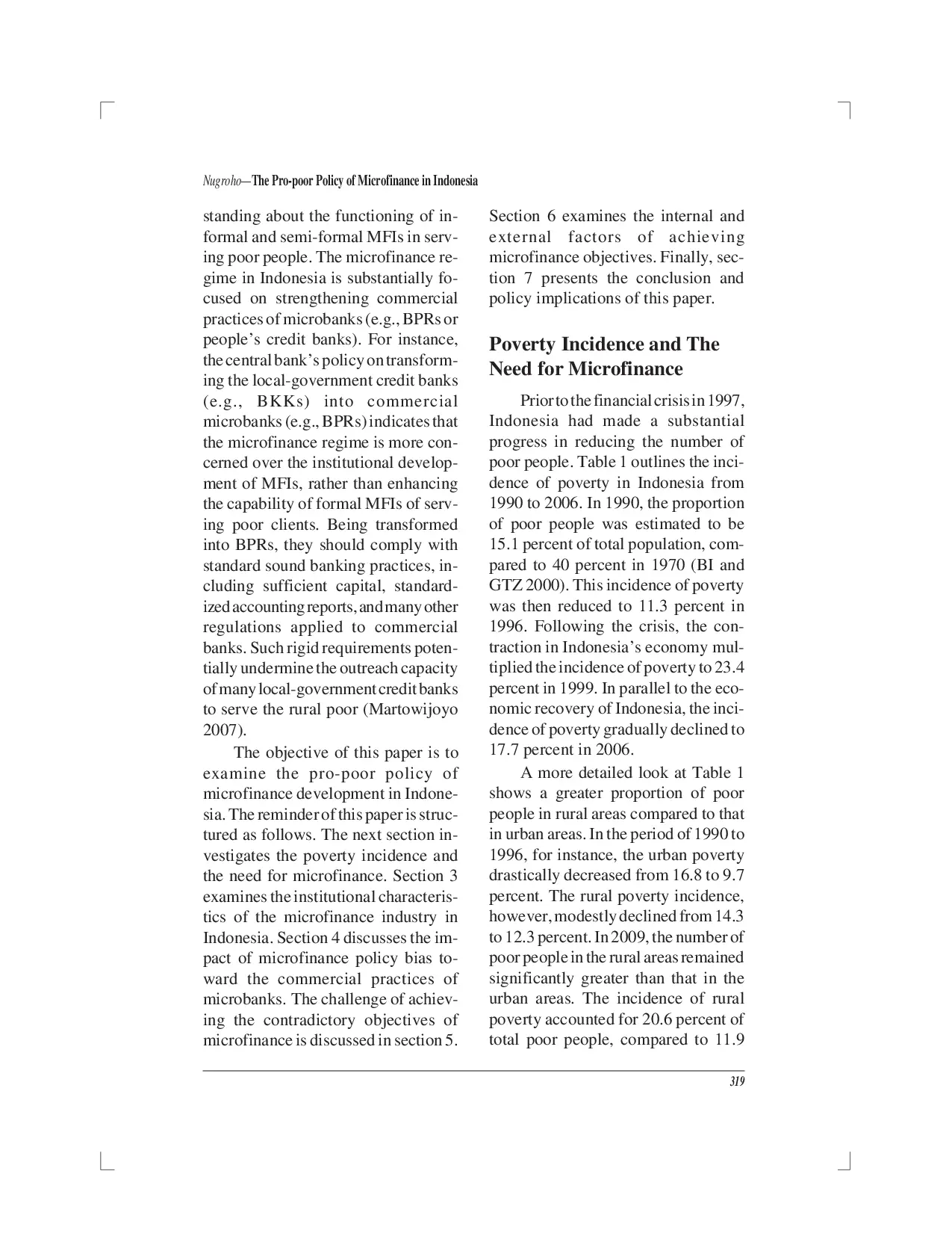 juris The Pro poor Policy of Microfinance in Indonesia