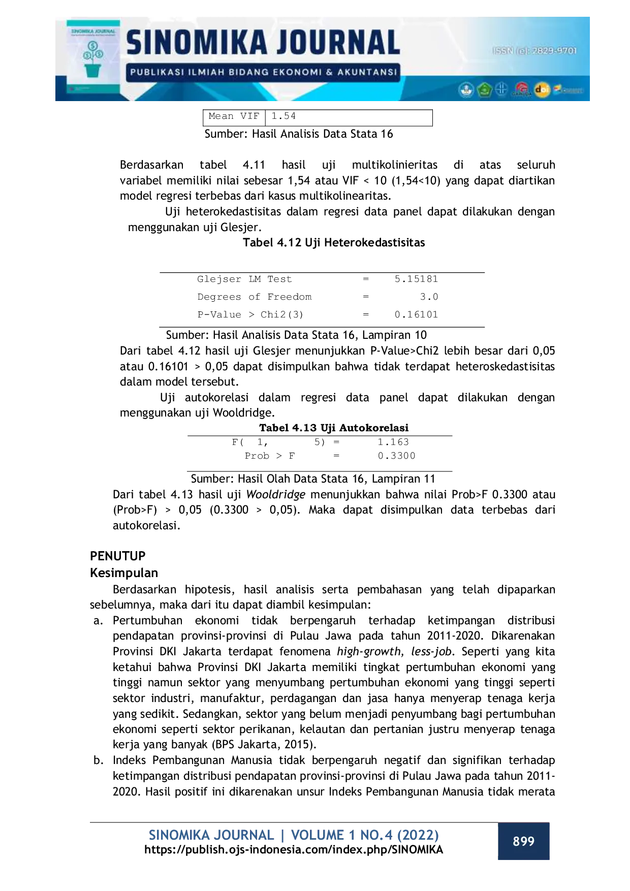 JURIS Pengaruh Pertumbuhan Ekonomi Indeks Pembangunan Manusia Dan Upah Minimum Provinsi Terhadap Ketimpangan Distribusi Pendapatan Provinsi Provinsi Di Pulau Jawa Tahun 2011 2020