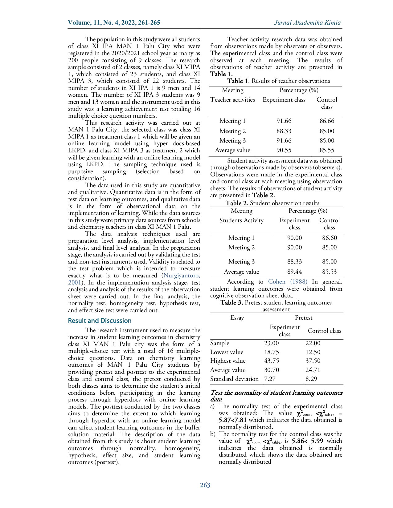 JURIS Pemanfaatan Hyperdocs Dalam Model Pembelajaran Online Terhadap Hasil Belajar Siswa