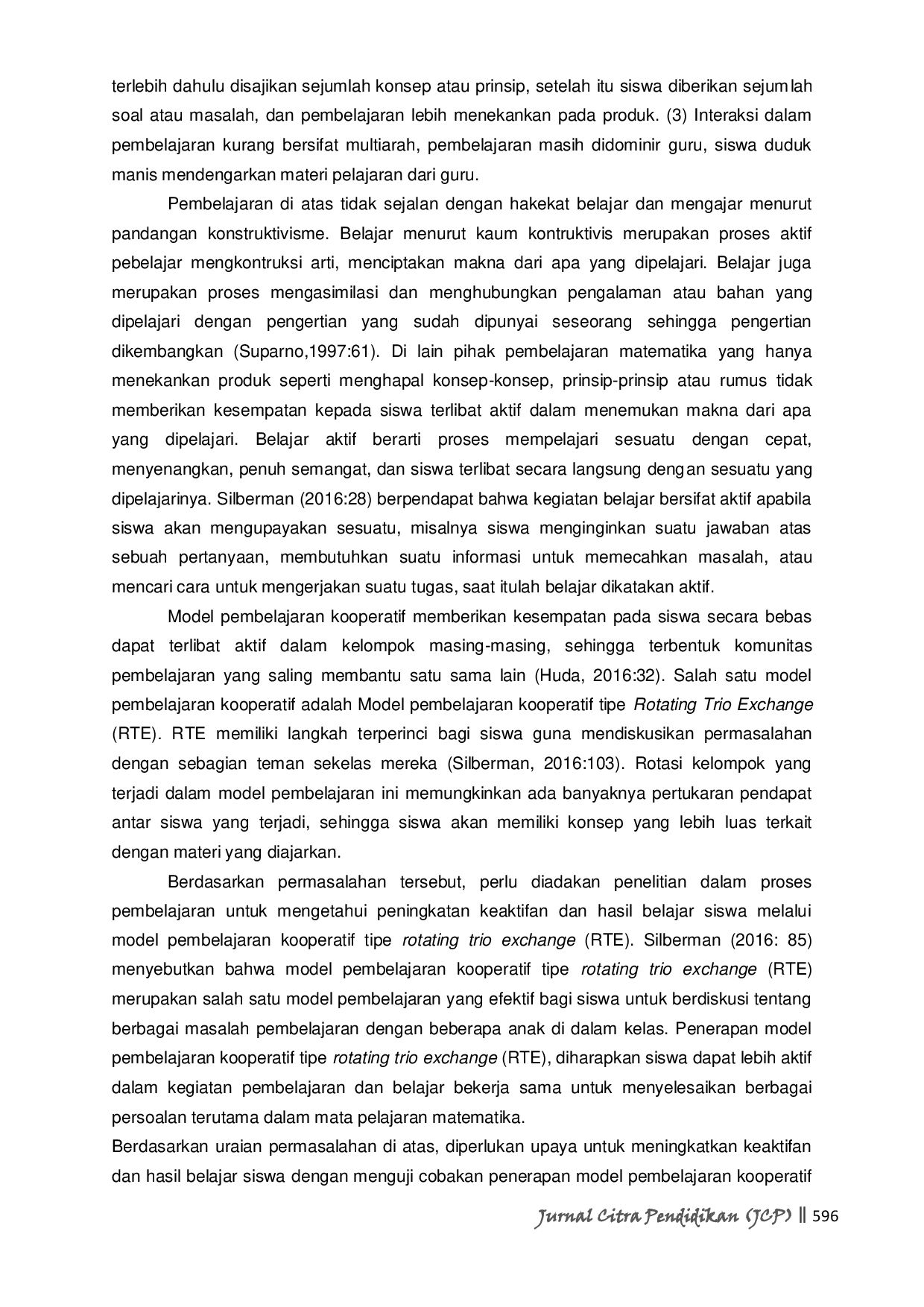 JURIS Penerapan Model Pembelajaran Kooperatif Tipe Rotating Trio Exchange Untuk Meningkatkan Keaktifan Dan Hasil Belajar Matematika Pada Siswa Kelas V Sd Negeri 2 Sukasada