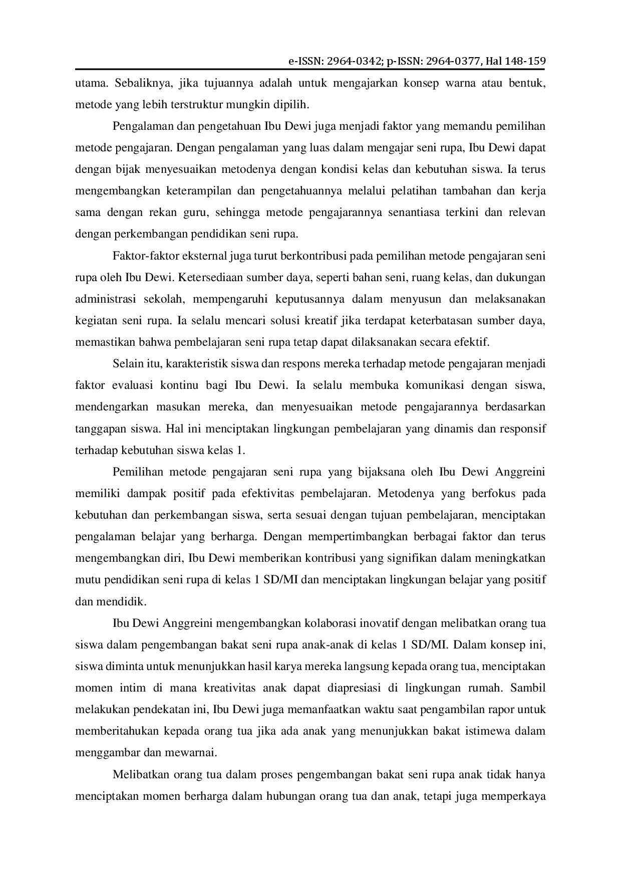 juris Pengalaman Guru dalam Menerapkan Pembelajaran Seni Rupa untuk Anak Kelas I di MIN 2 Palangka Raya