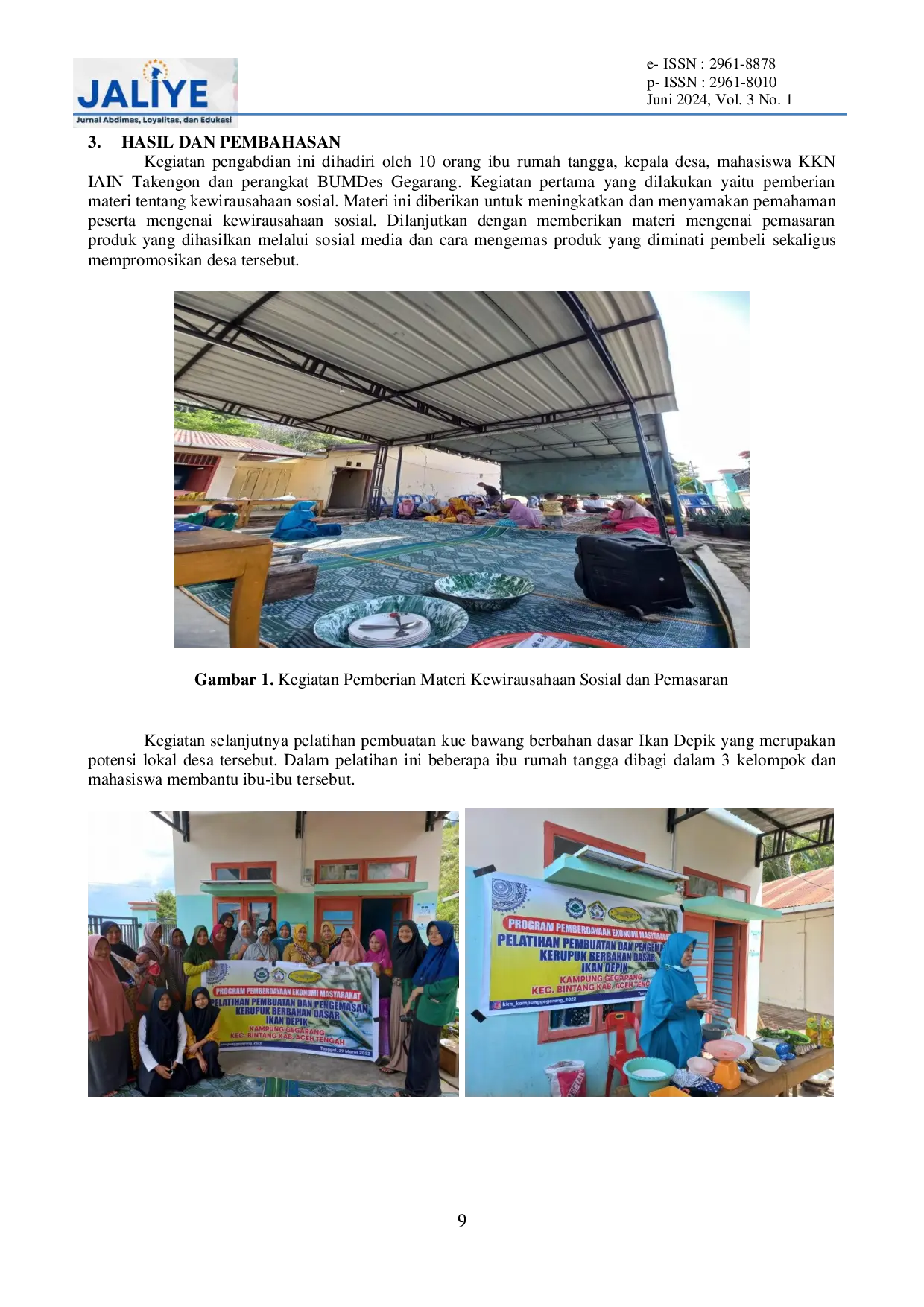 JURIS Peran Badan Usaha Milik Desa Dalam Pengembangan Ekonomi Lokal Melalui Kewirausahaan Sosial