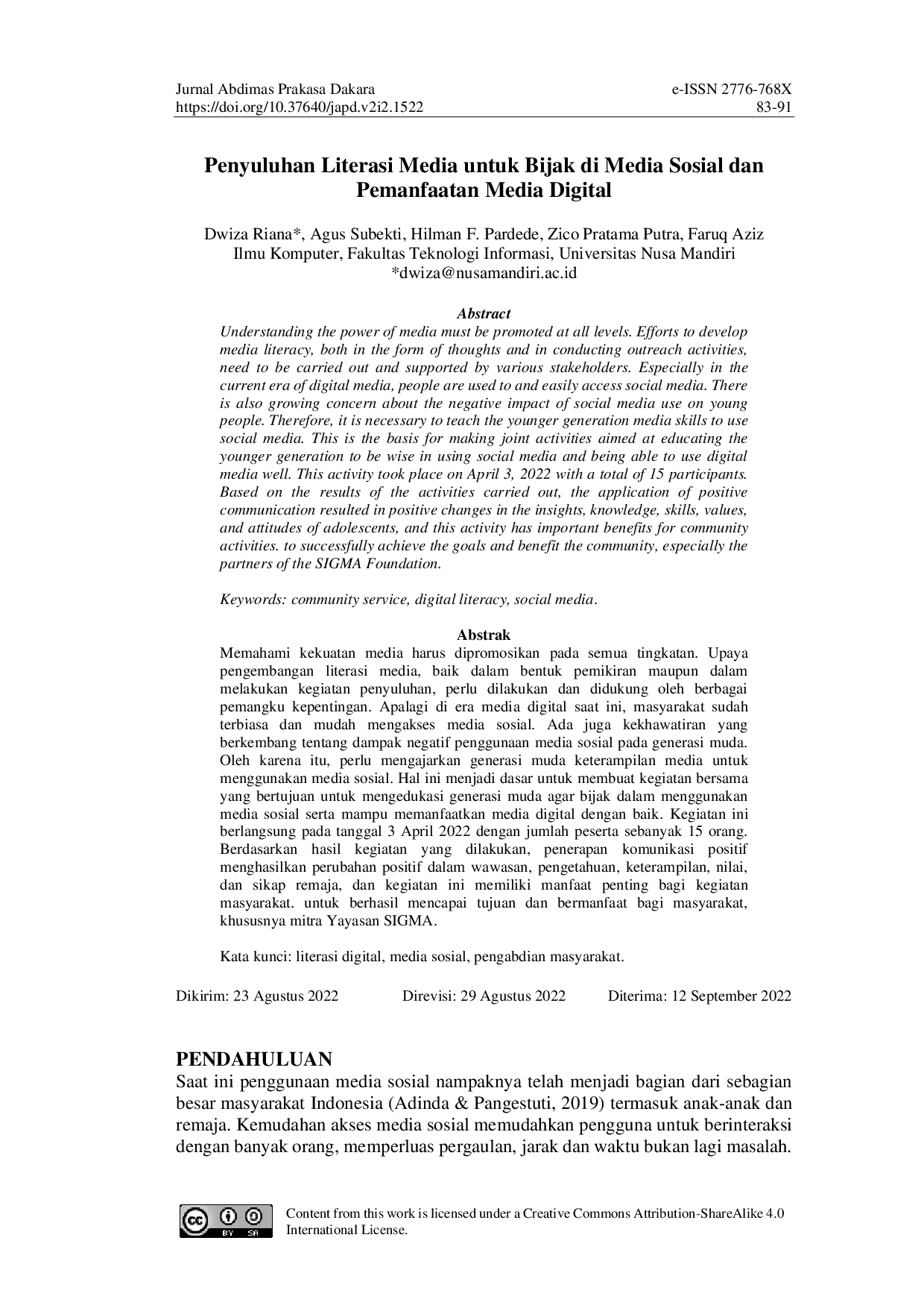 JURIS Penyuluhan Literasi Media untuk Bijak di Media Sosial dan Pemanfaatan Media Digital