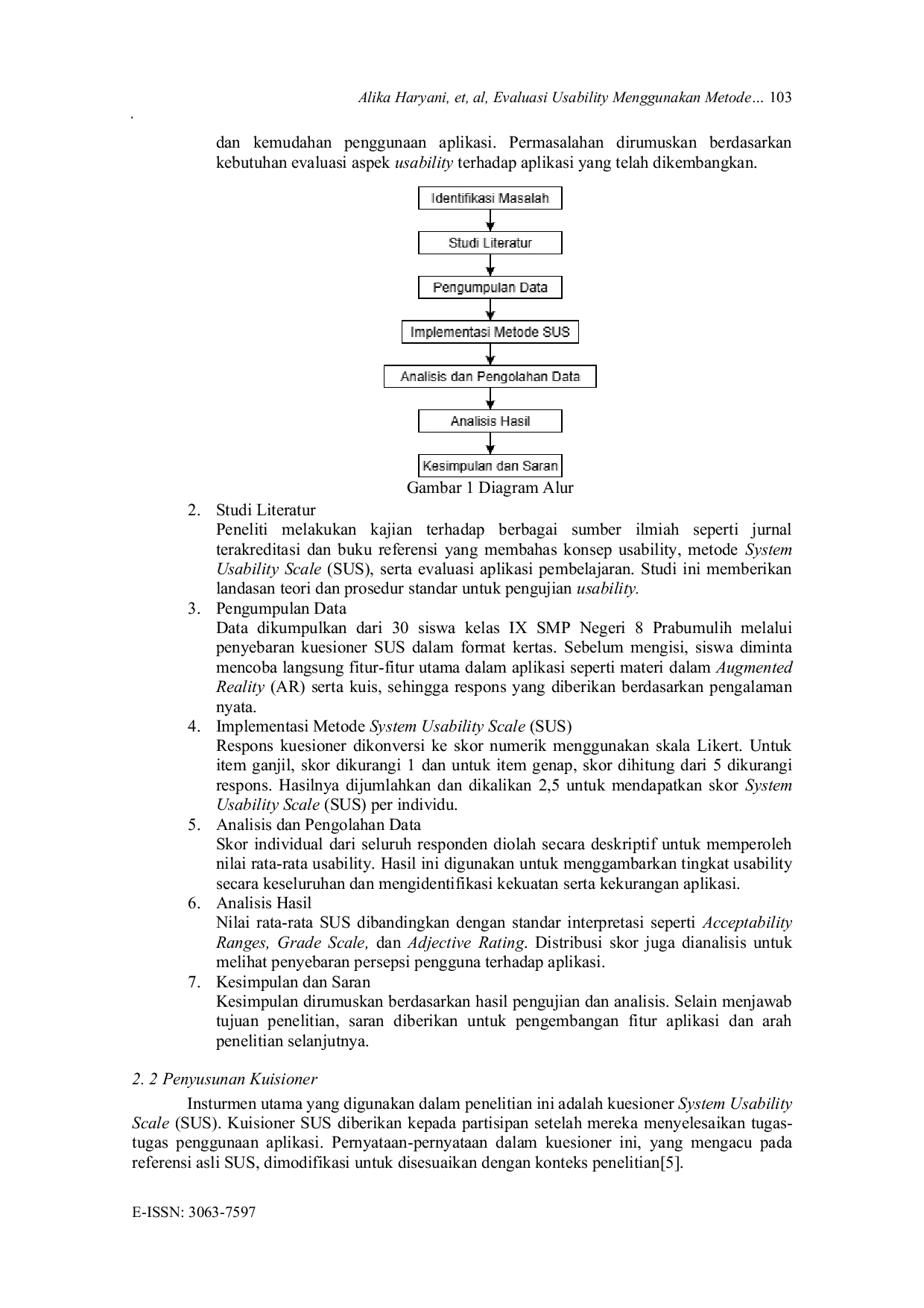 JURIS Evaluasi Usability Menggunakan Metode System Usability Scale SUS Pada Aplikasi Konektar