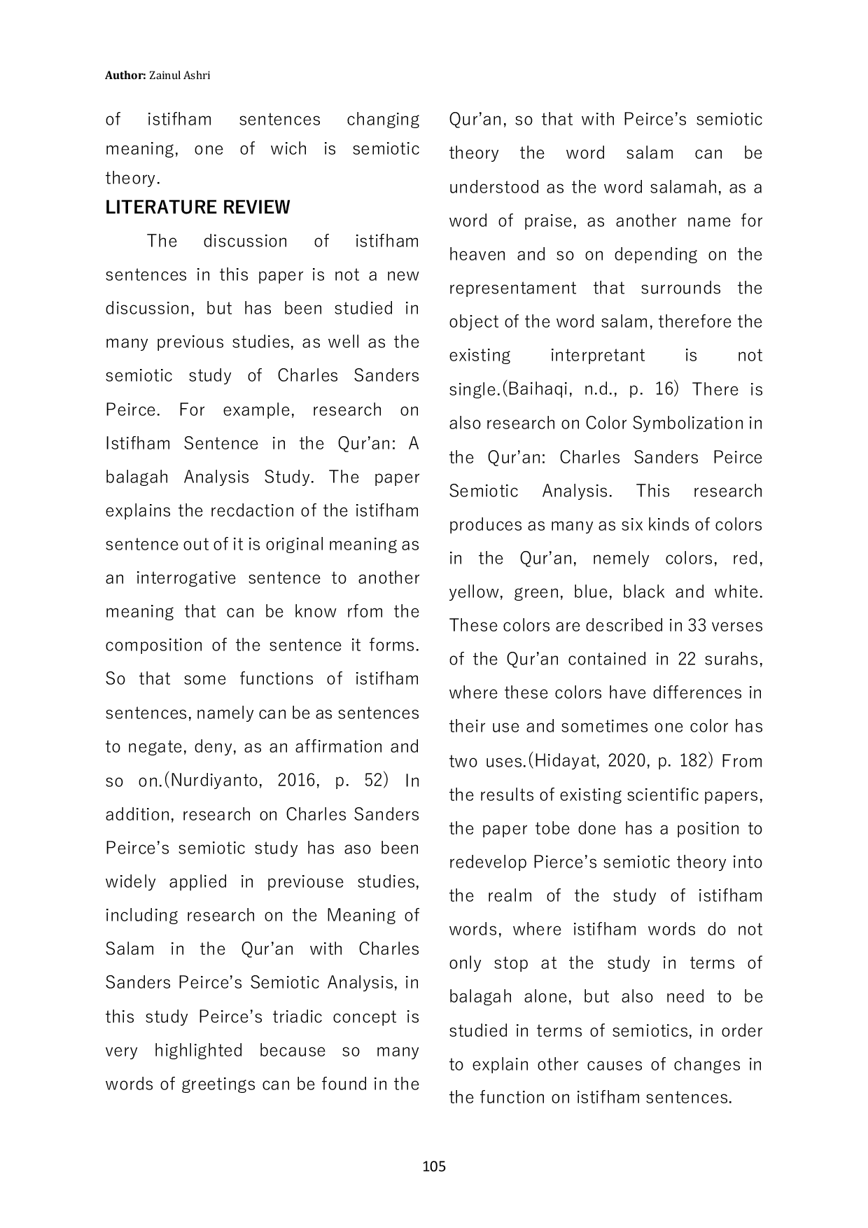 JURIS Analysis Of Istifham Sentences In Surah At Tin Verse 8 A Study Of Charles Sanders Peirce s Semiotic
