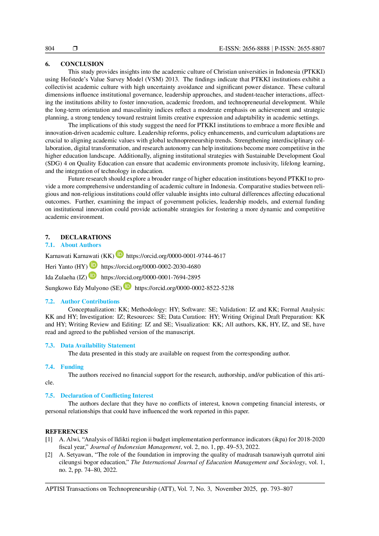 JURIS Exploring Academic Culture in Indonesian Christian Universities Using Hofstede VSM 2013
