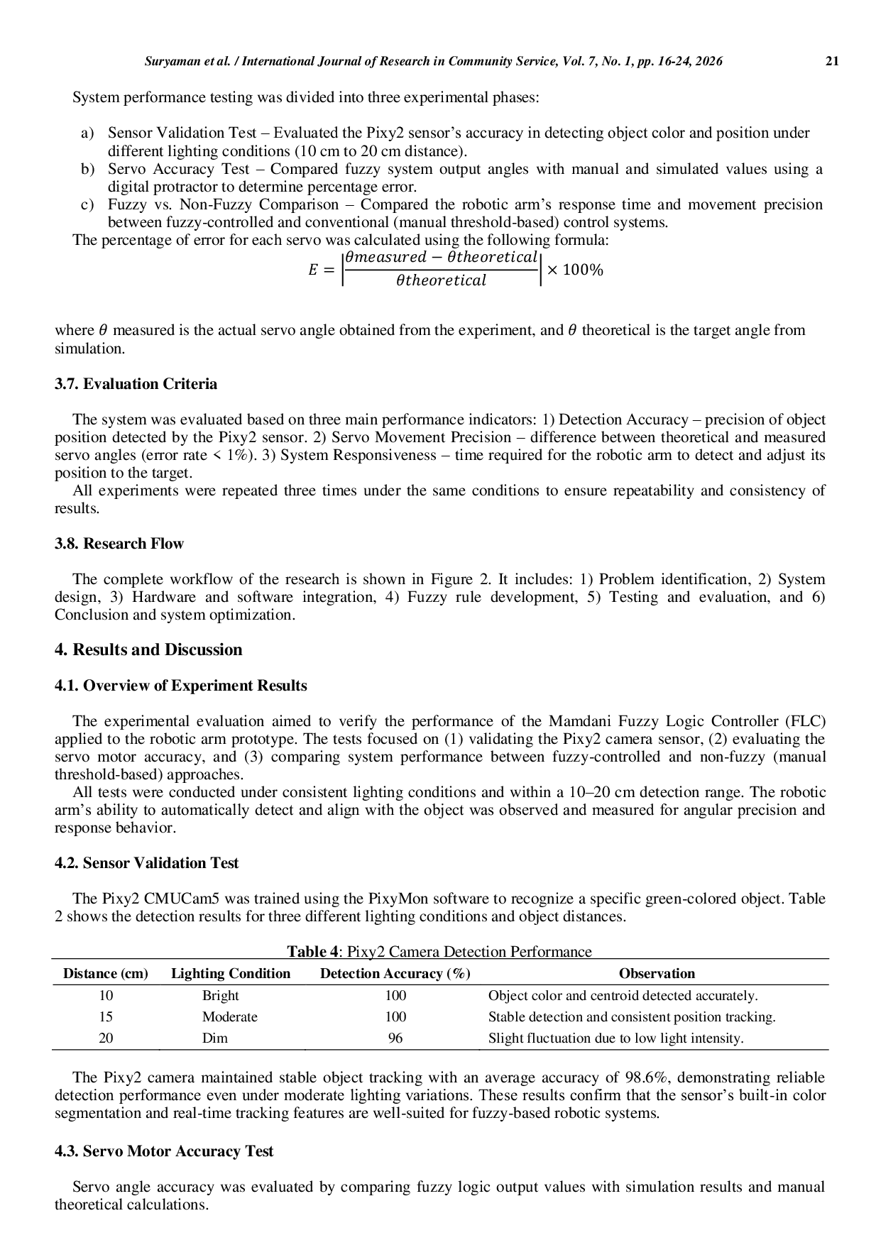 JURIS Implementation of Fuzzy Logic Control on a Robotic Arm Prototype for Object Position Detection