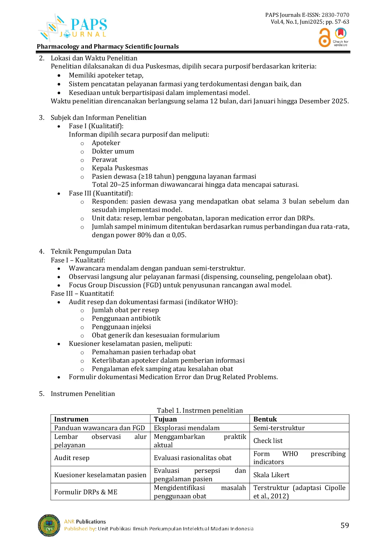 JURIS Model Integratif Pelayanan Farmasi untuk Meningkatkan Keselamatan Pasien dan Rasionalitas Penggunaan Obat di Pelayanan Perawatan Primer