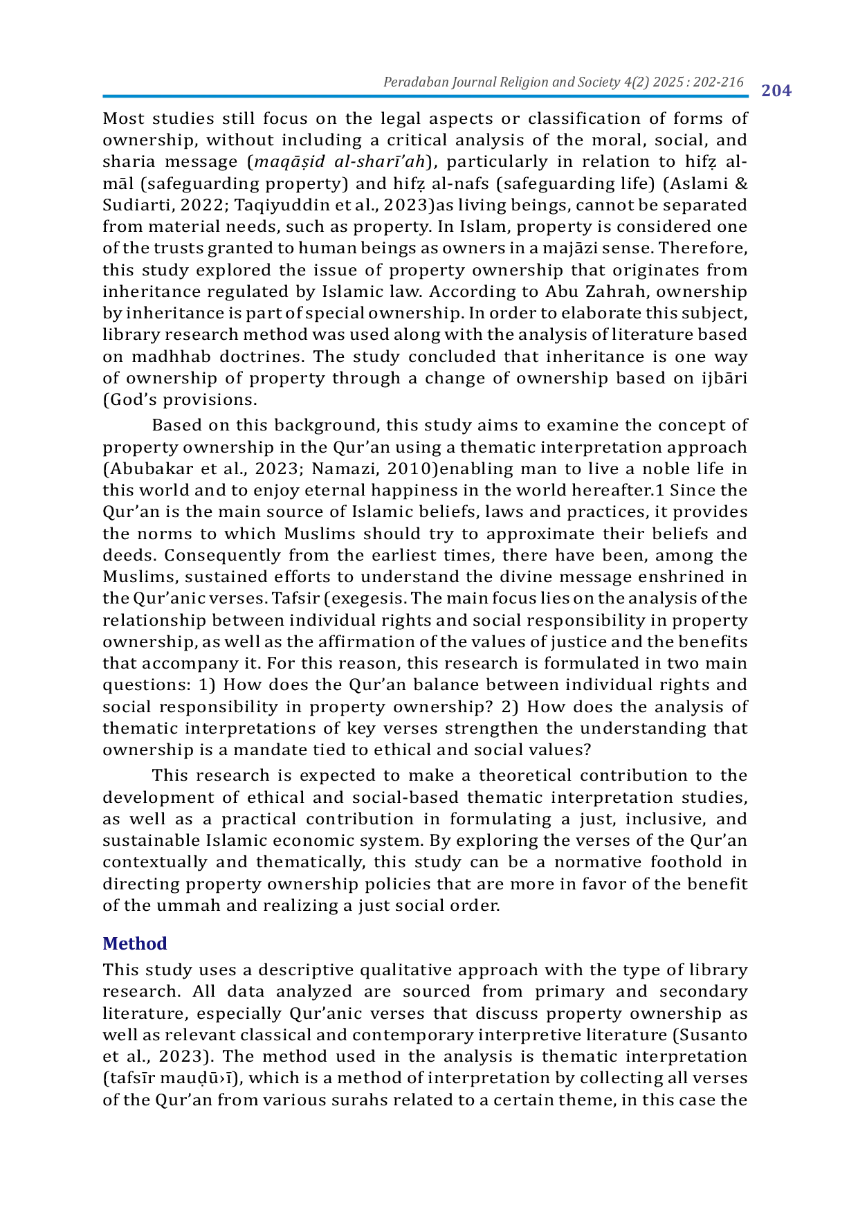 JURIS The Concept of Property Ownership in the Qur an