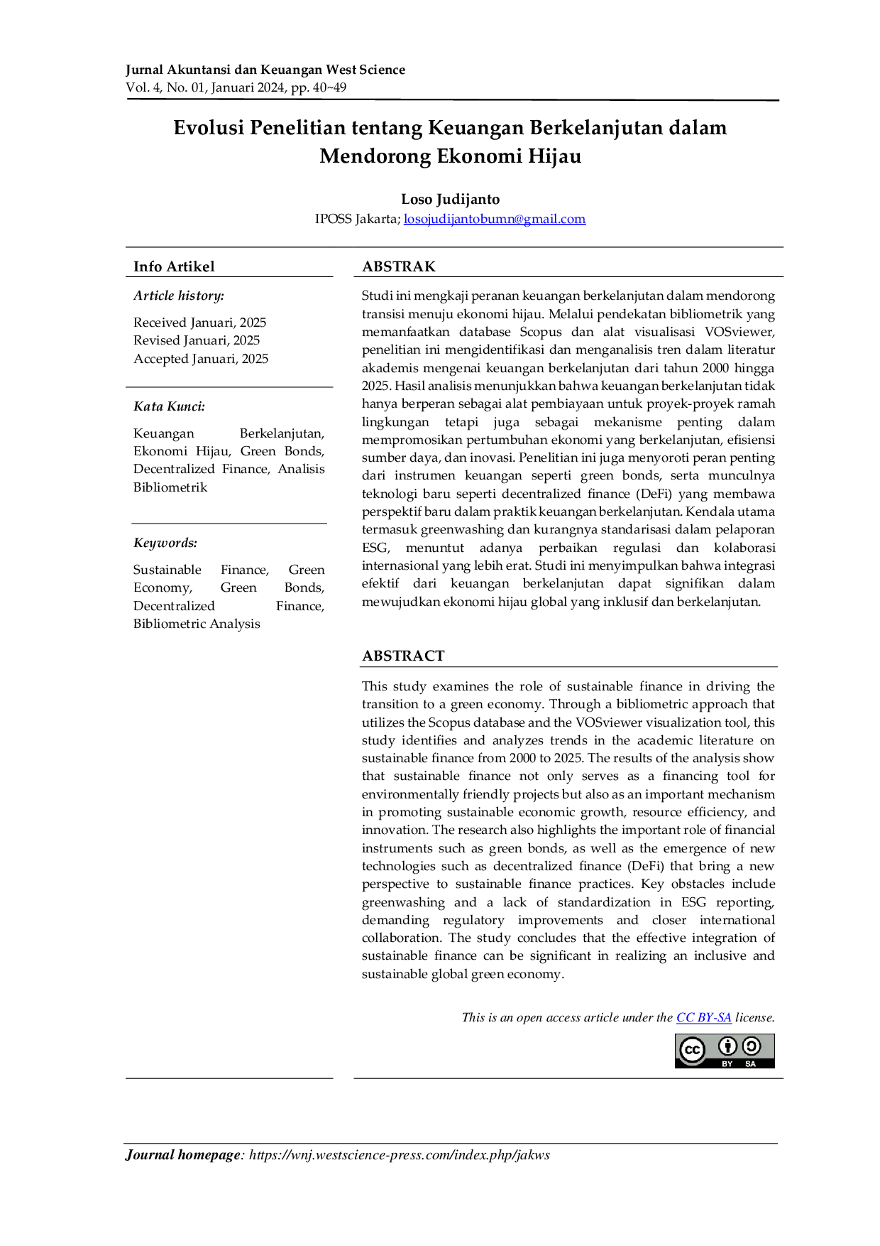 JURIS Evolusi Penelitian tentang Keuangan Berkelanjutan dalam Mendorong Ekonomi Hijau
