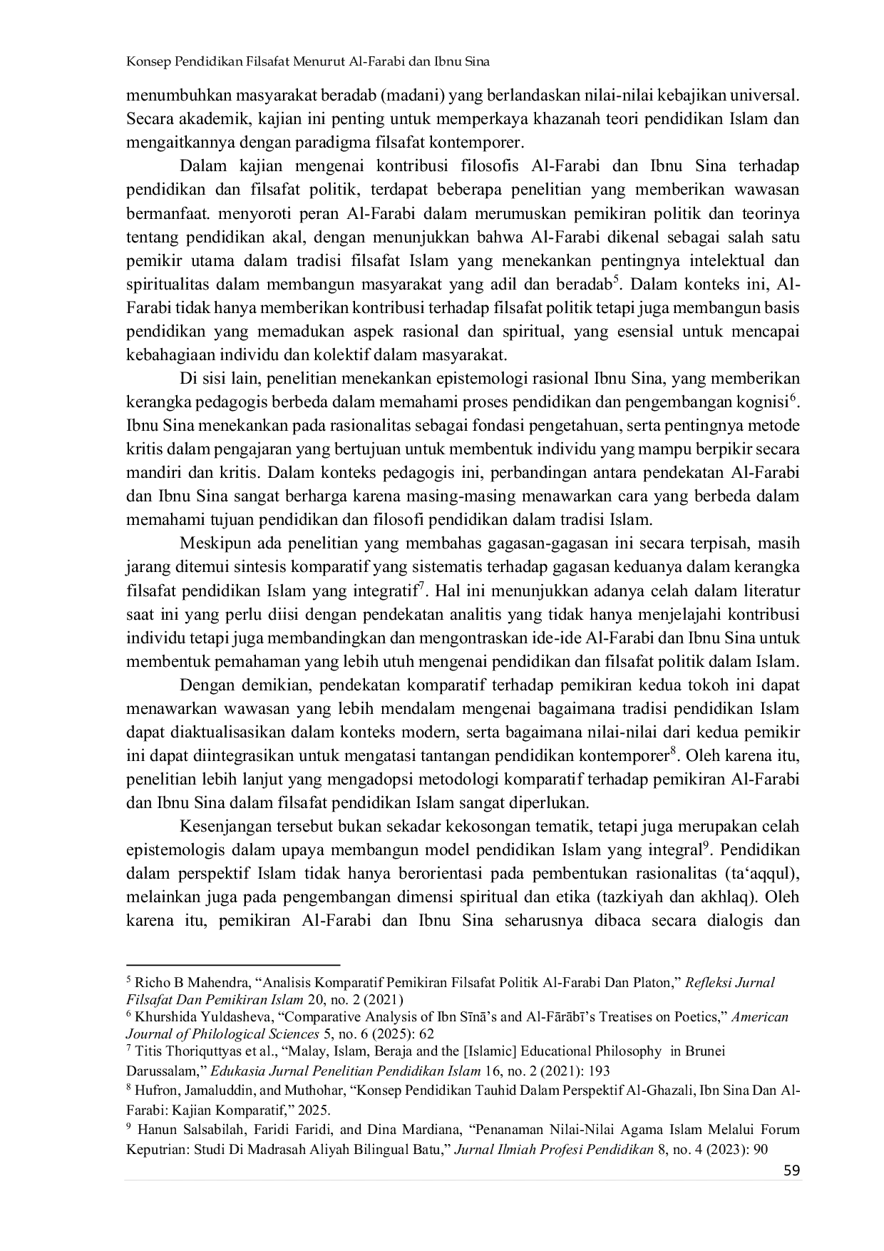 JURIS Konsep Pendidikan Filsafat Menurut Al Farabi dan Ibnu Sina