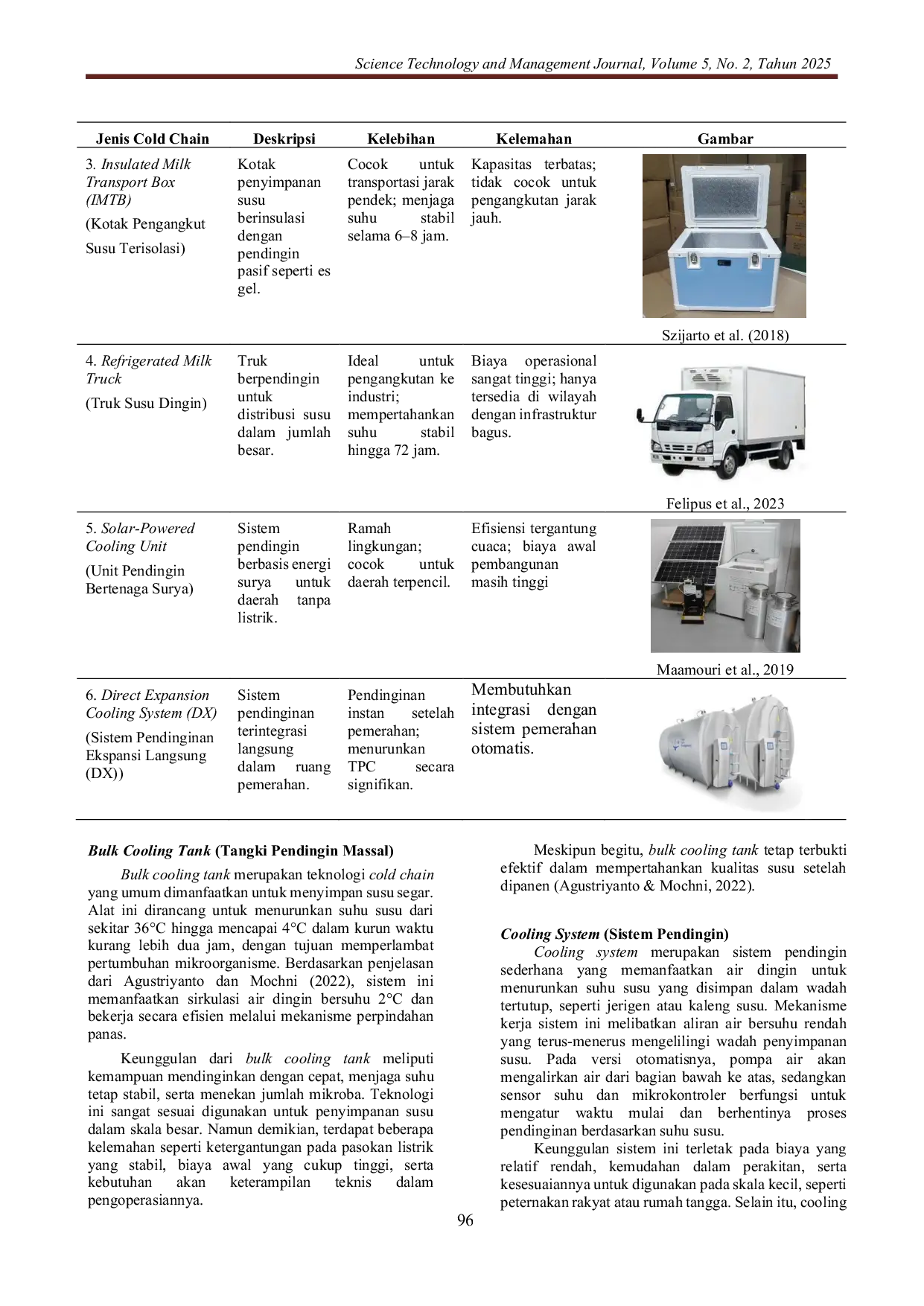 JURIS Teknologi Pemerahan Susu Sapi Di Indonesia Implikasi Cold Chain Terhadap Kualitas Penyimpanan Susu