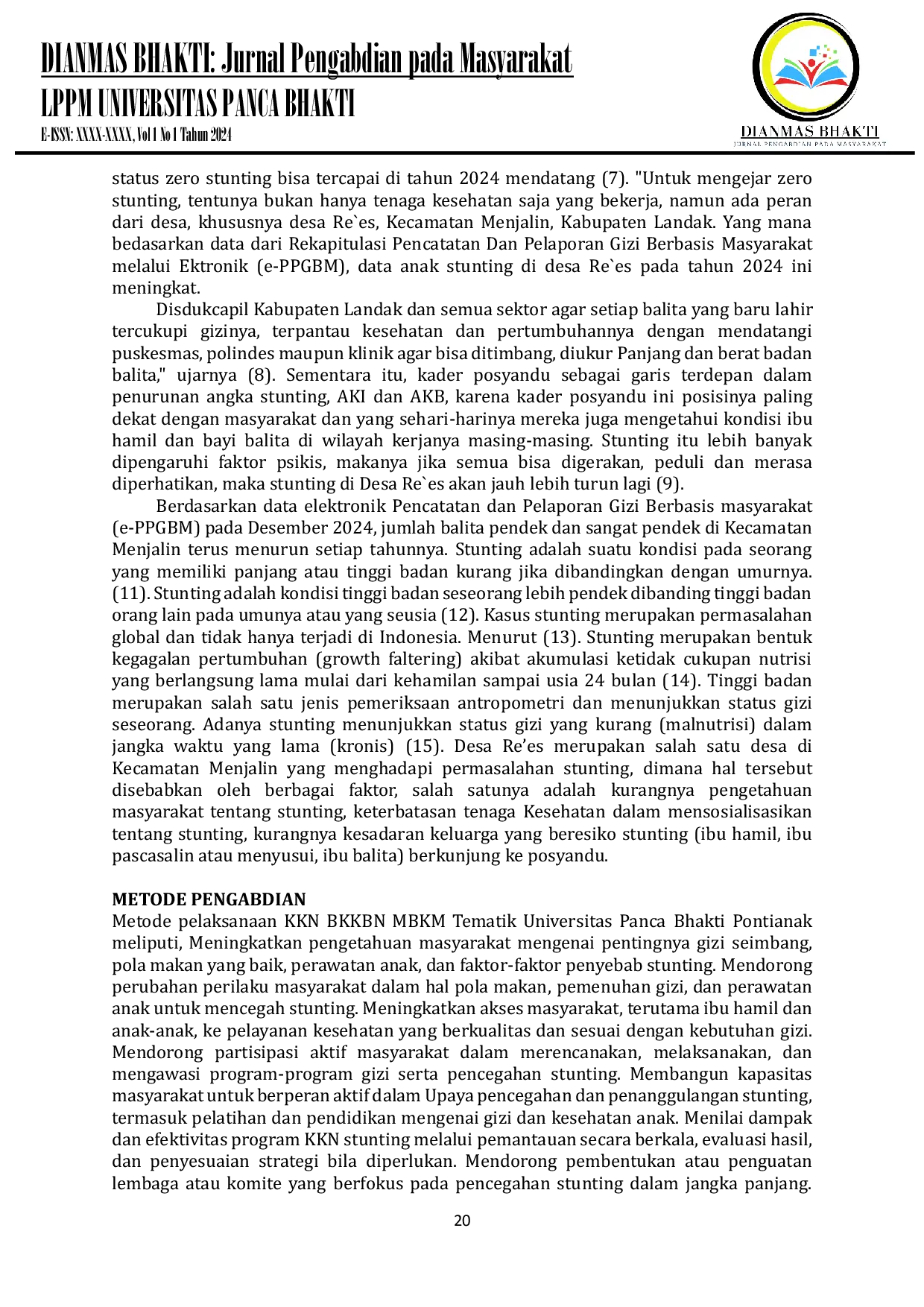 JURIS Gerakan Sadar Stunting Menuju Masa Depan Indonesia Berkualitas