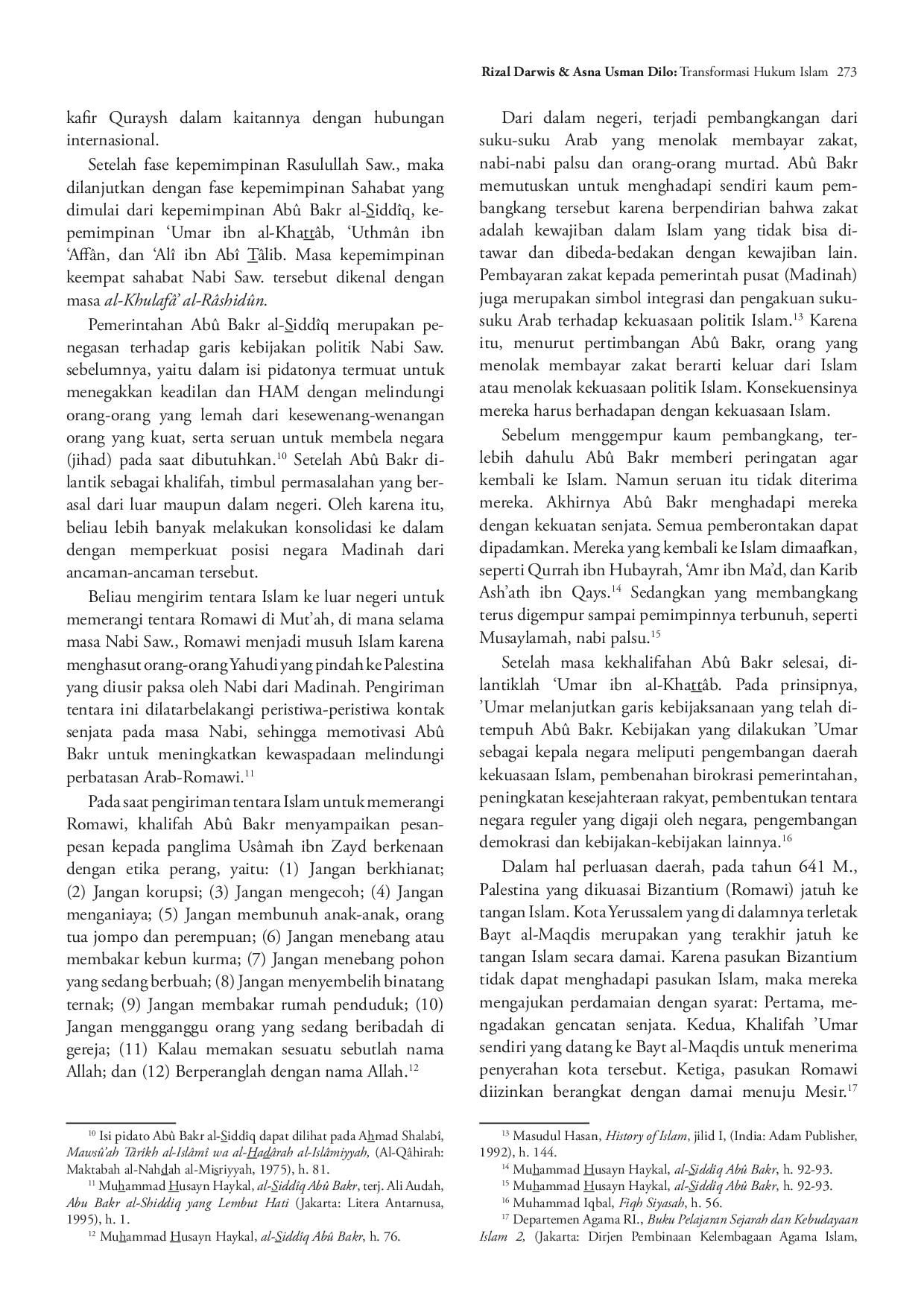 juris Transformasi Hukum Islam dalam Bentuk al Q n n al Duwal