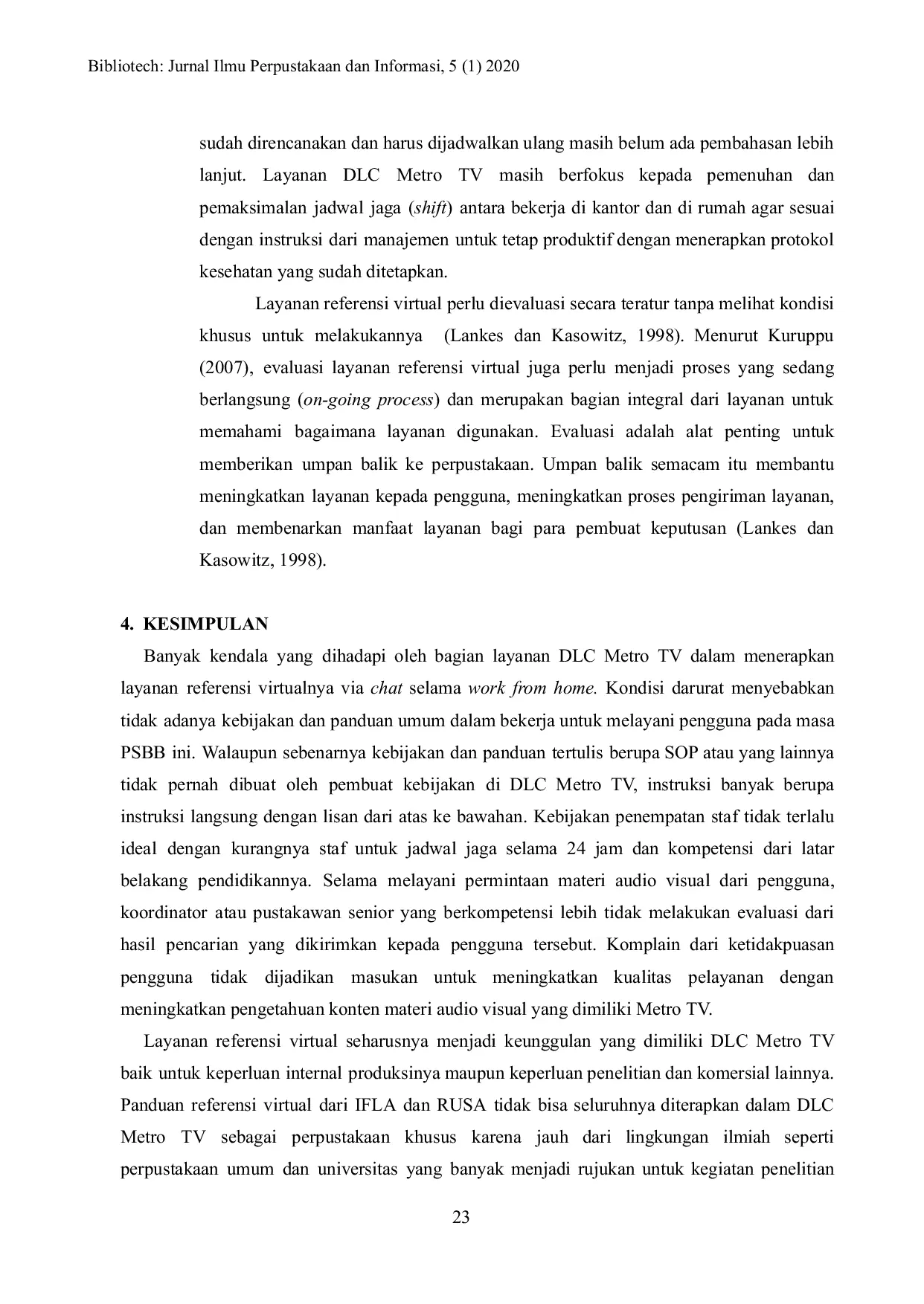 JURIS Layanan Referensi Virtual Digital Library Center Metro TV Selama Work From Home